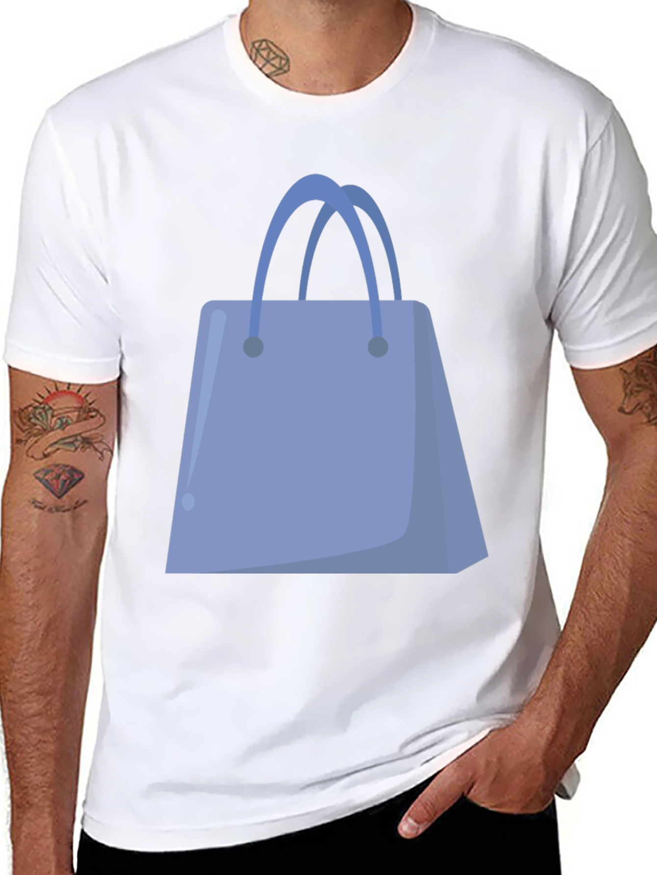 Shopping Bag Graphic Tee - Stylish & Unique Design
