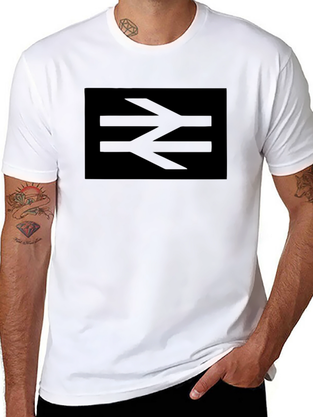 British Rail Logo Black T-Shirt