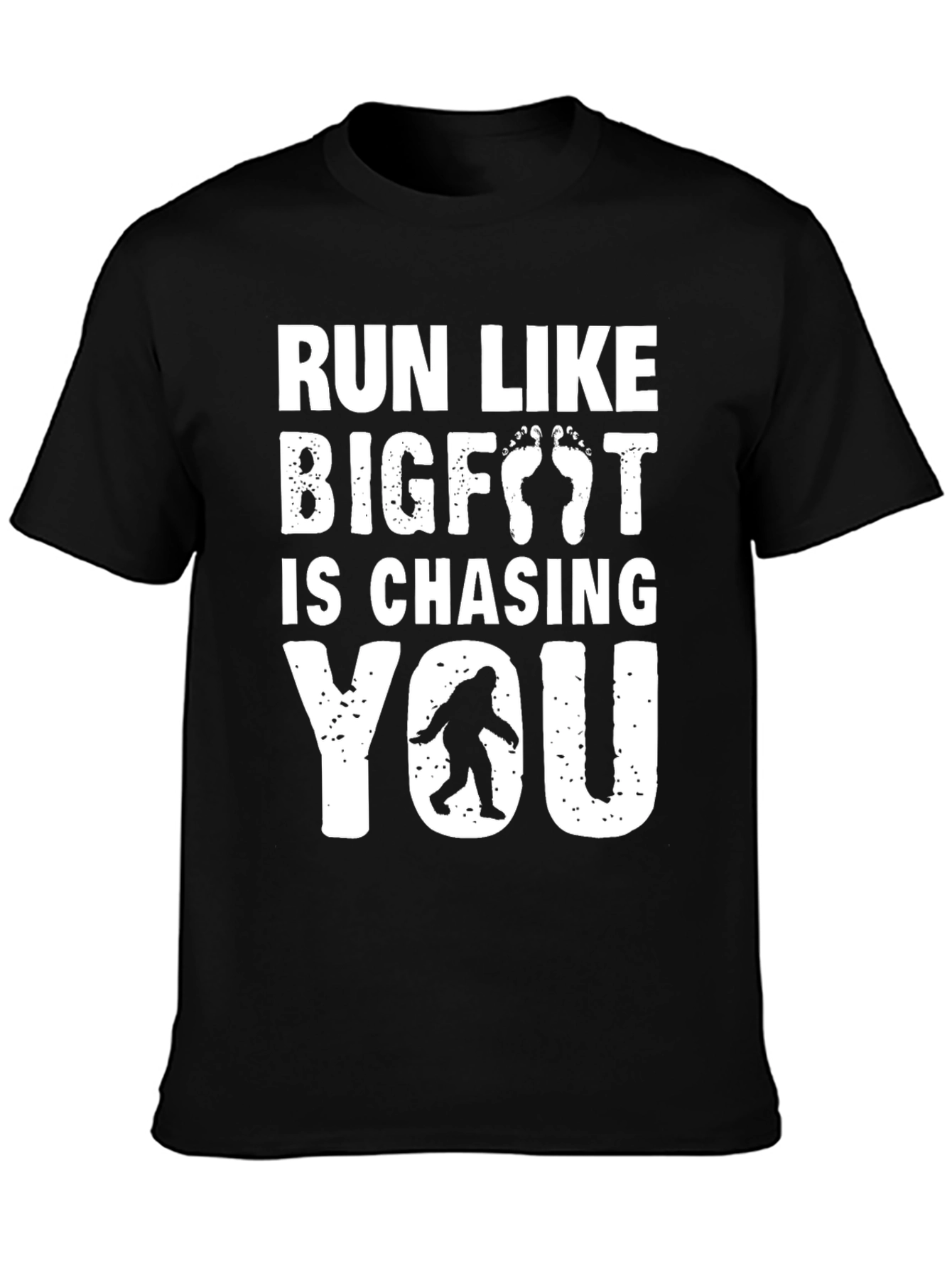 Run Like Bigfoot T-Shirt - Funny Sasquatch Tee