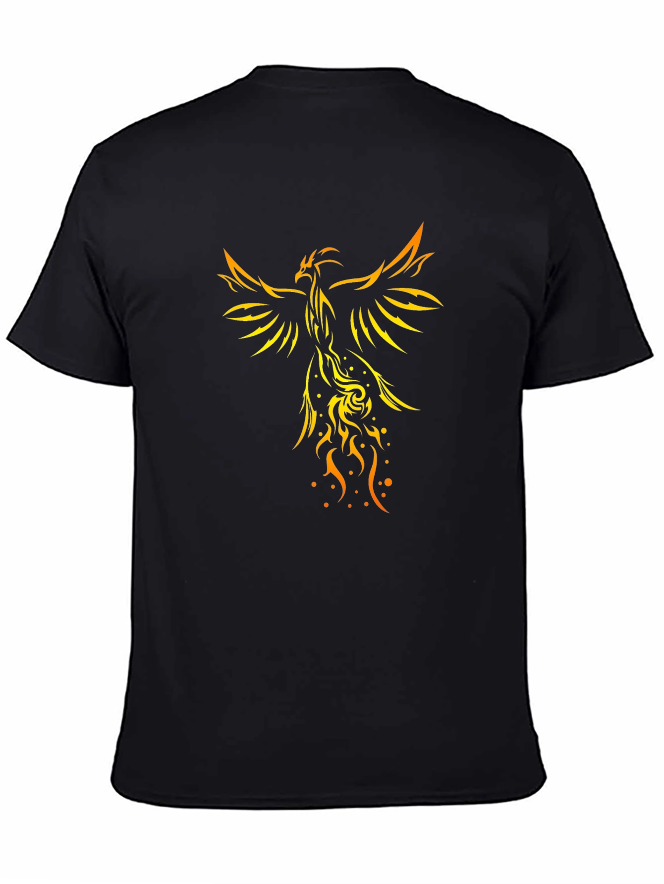 Phoenix Graphic Print Black T-Shirt