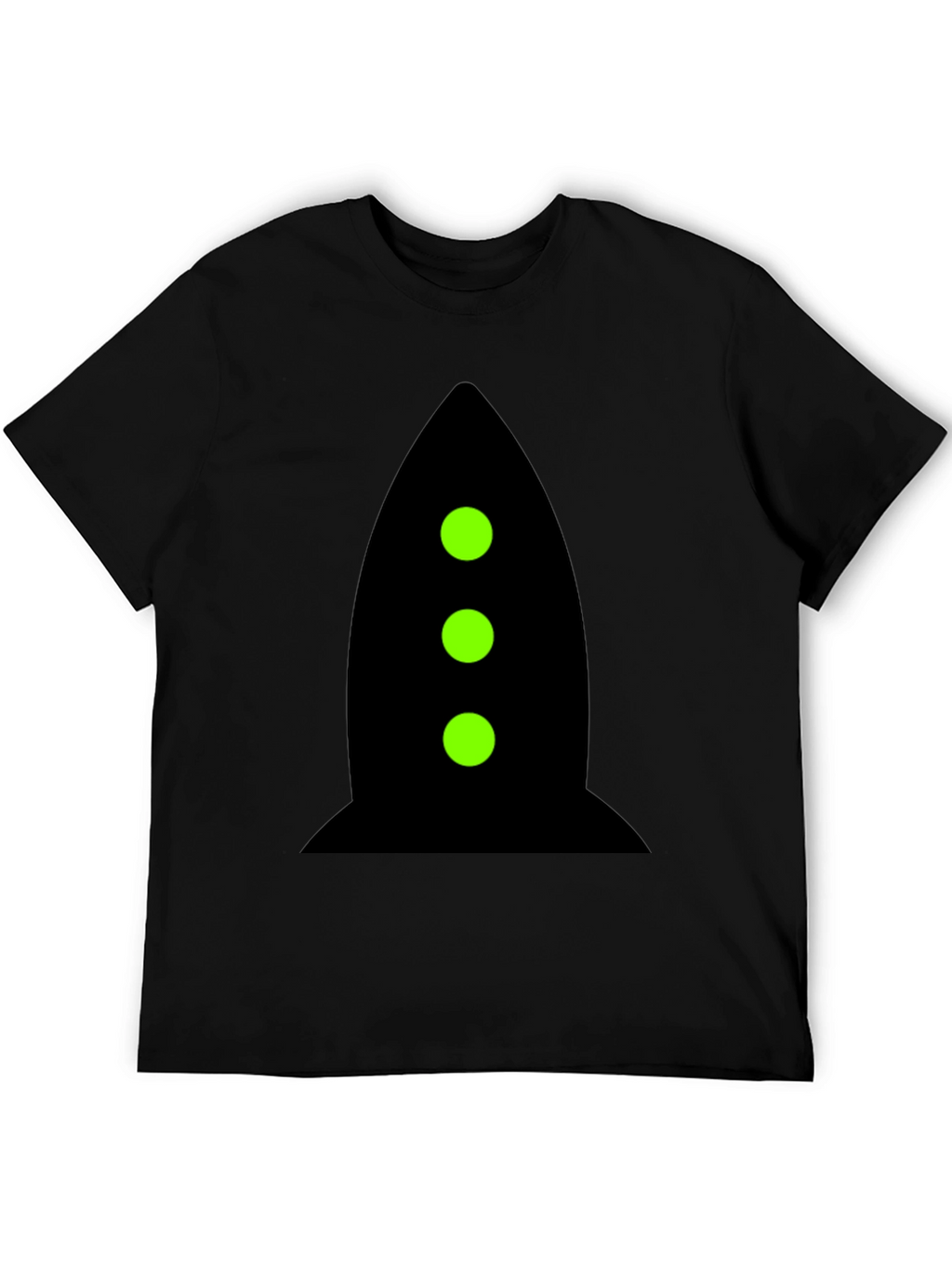 Rocket Graphic Tee - Black Cotton Blend Shirt