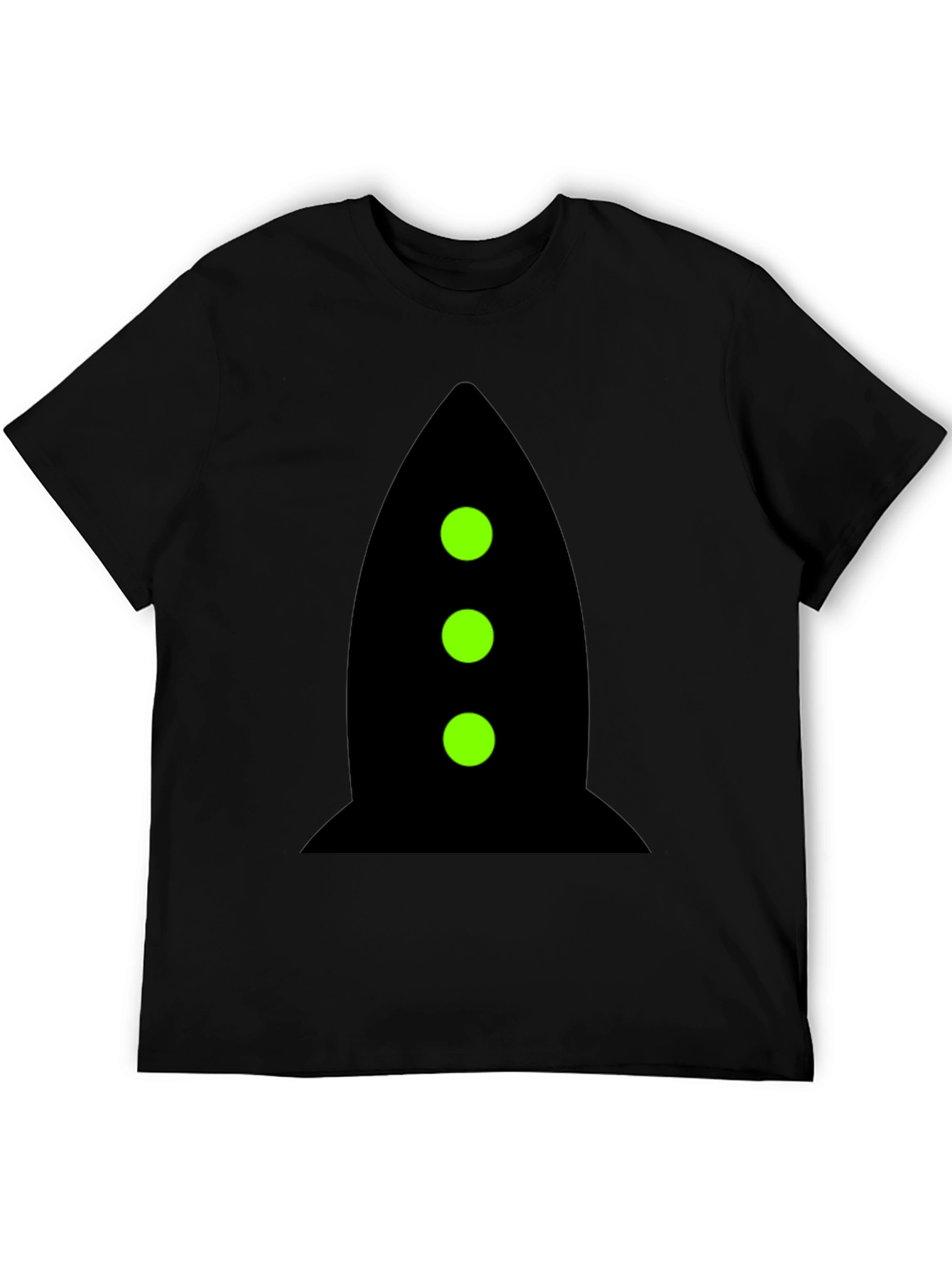 Rocket Graphic Tee - Black Cotton Blend Shirt