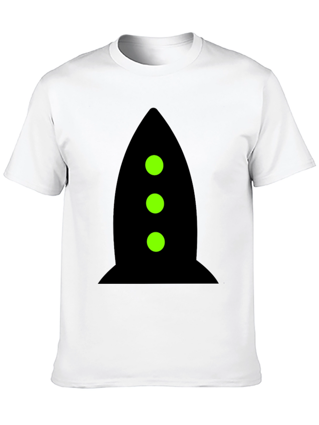 Rocket Graphic Tee - Black Cotton Blend Shirt