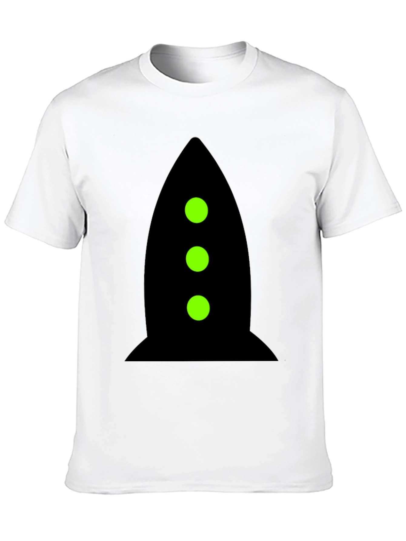 Rocket Graphic Tee - Black Cotton Blend Shirt