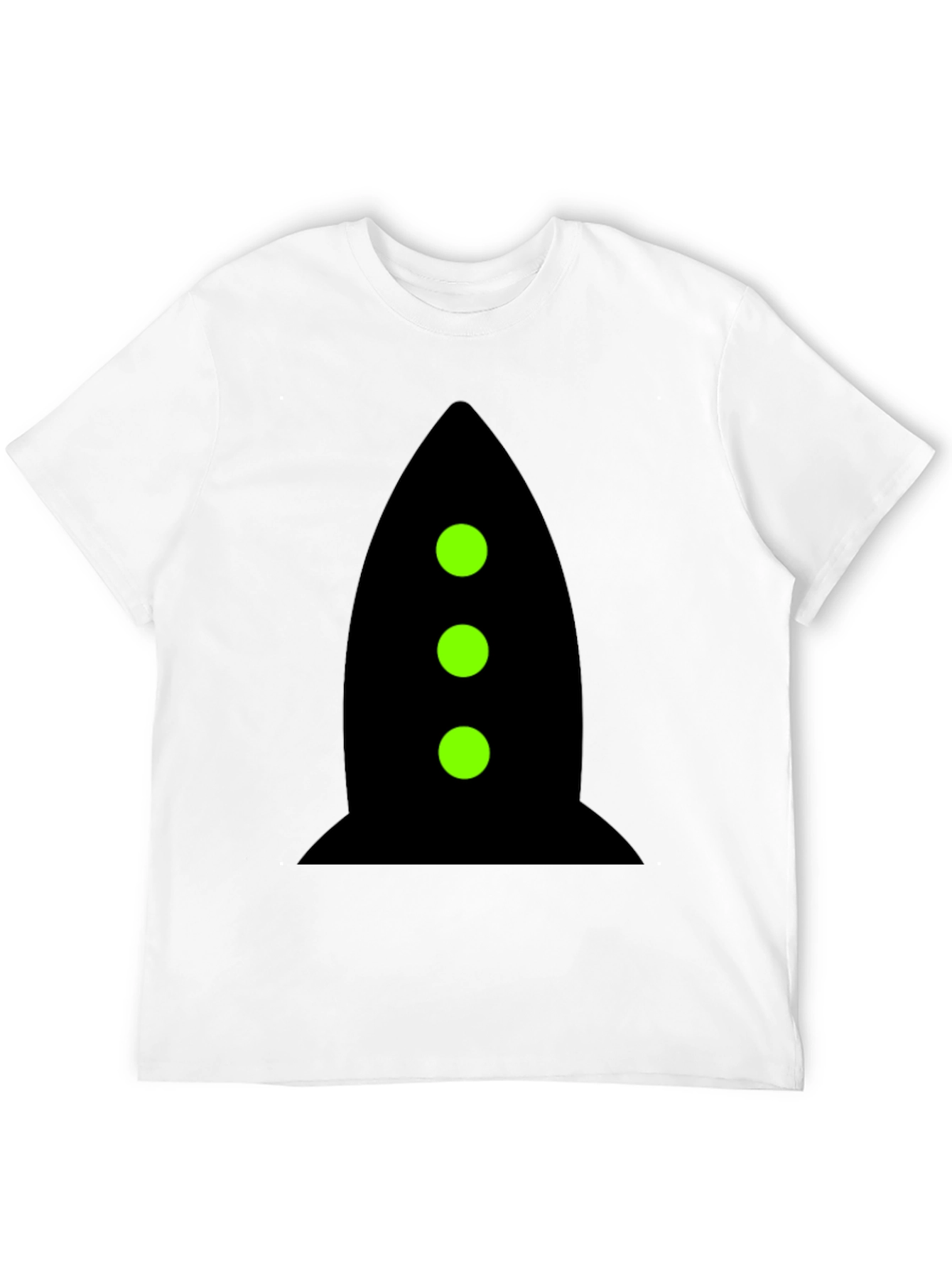 Rocket Graphic Tee - Black Cotton Blend Shirt