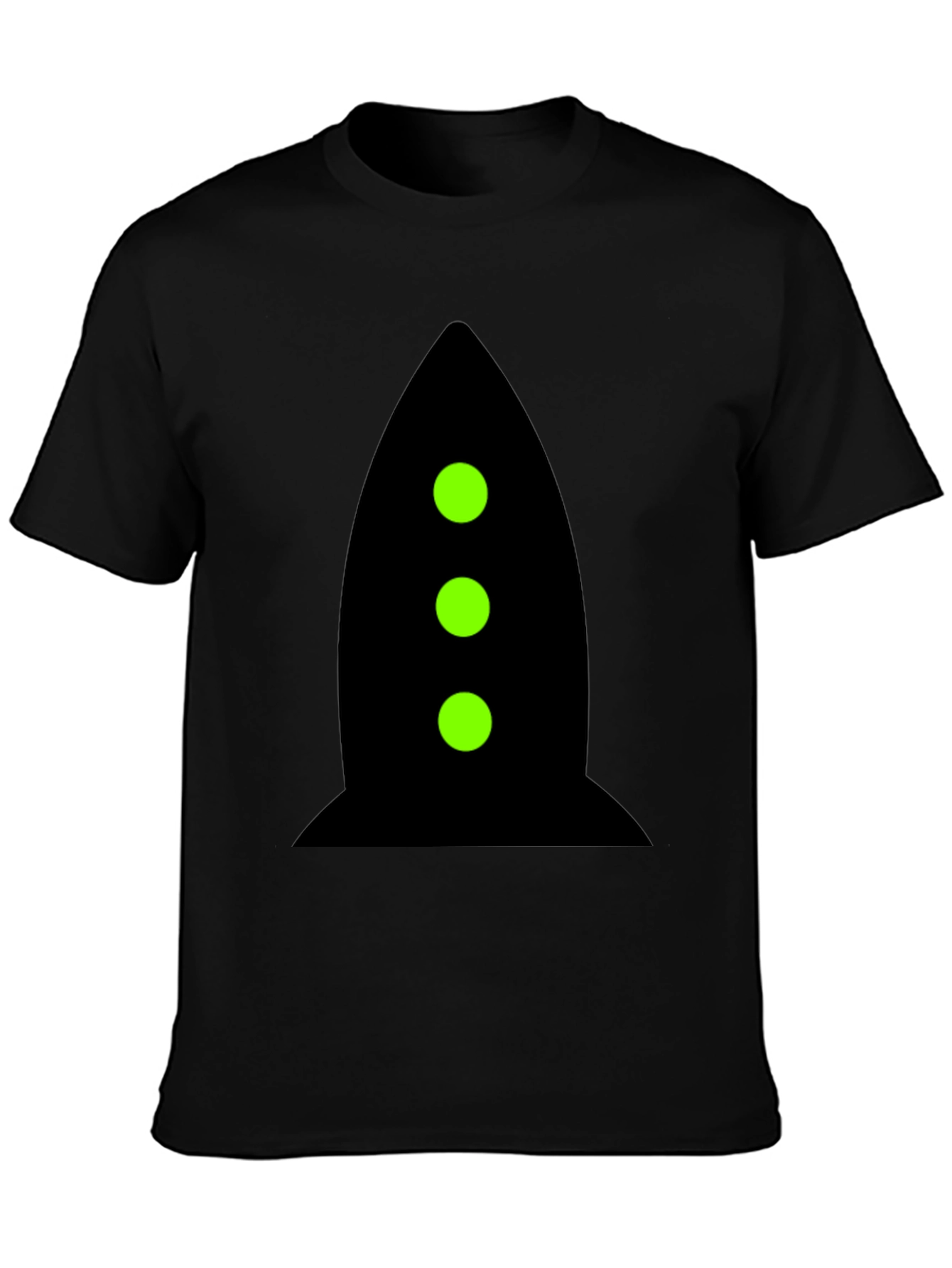Rocket Graphic Tee - Black Cotton Blend Shirt