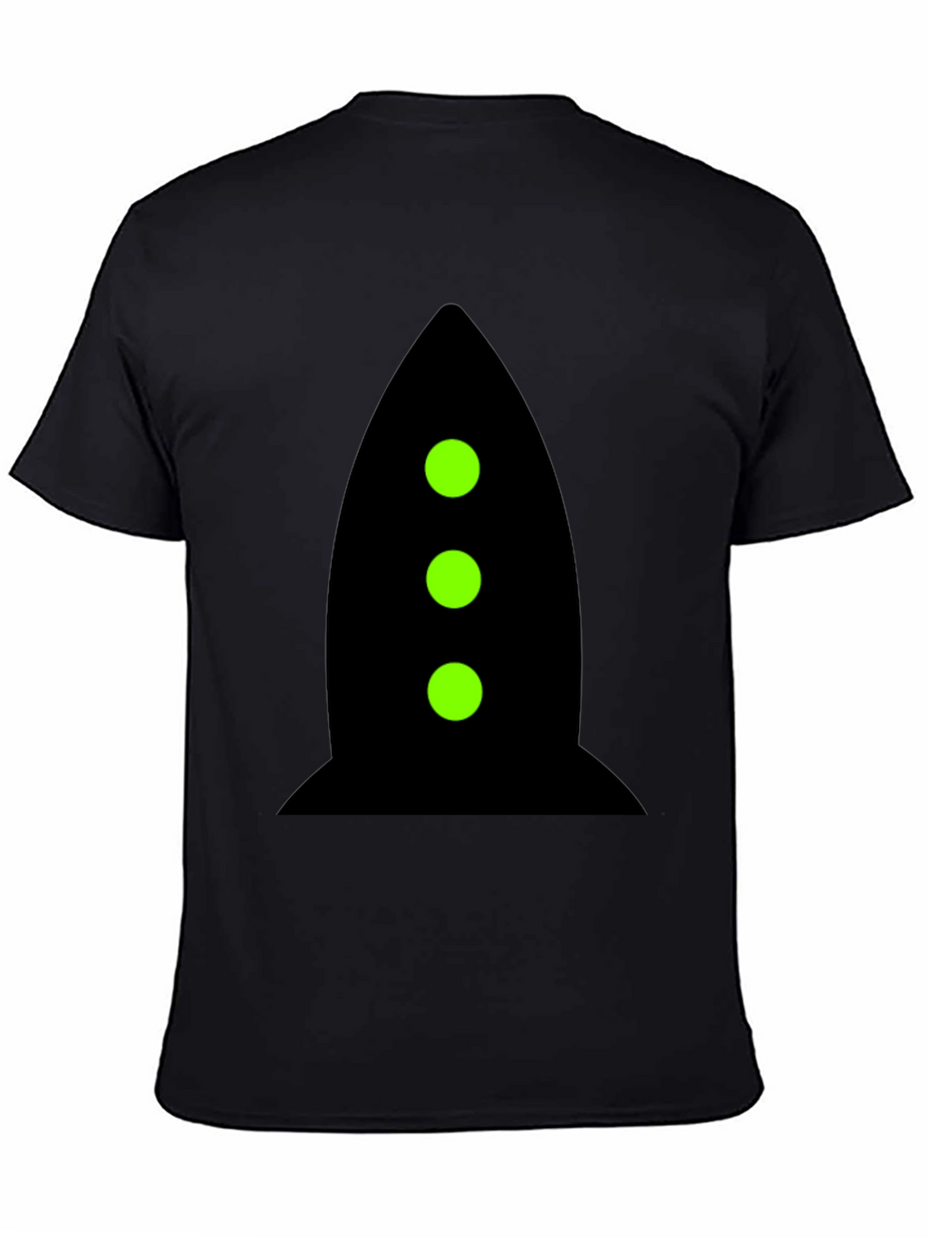 Rocket Graphic Tee - Black Cotton Blend Shirt