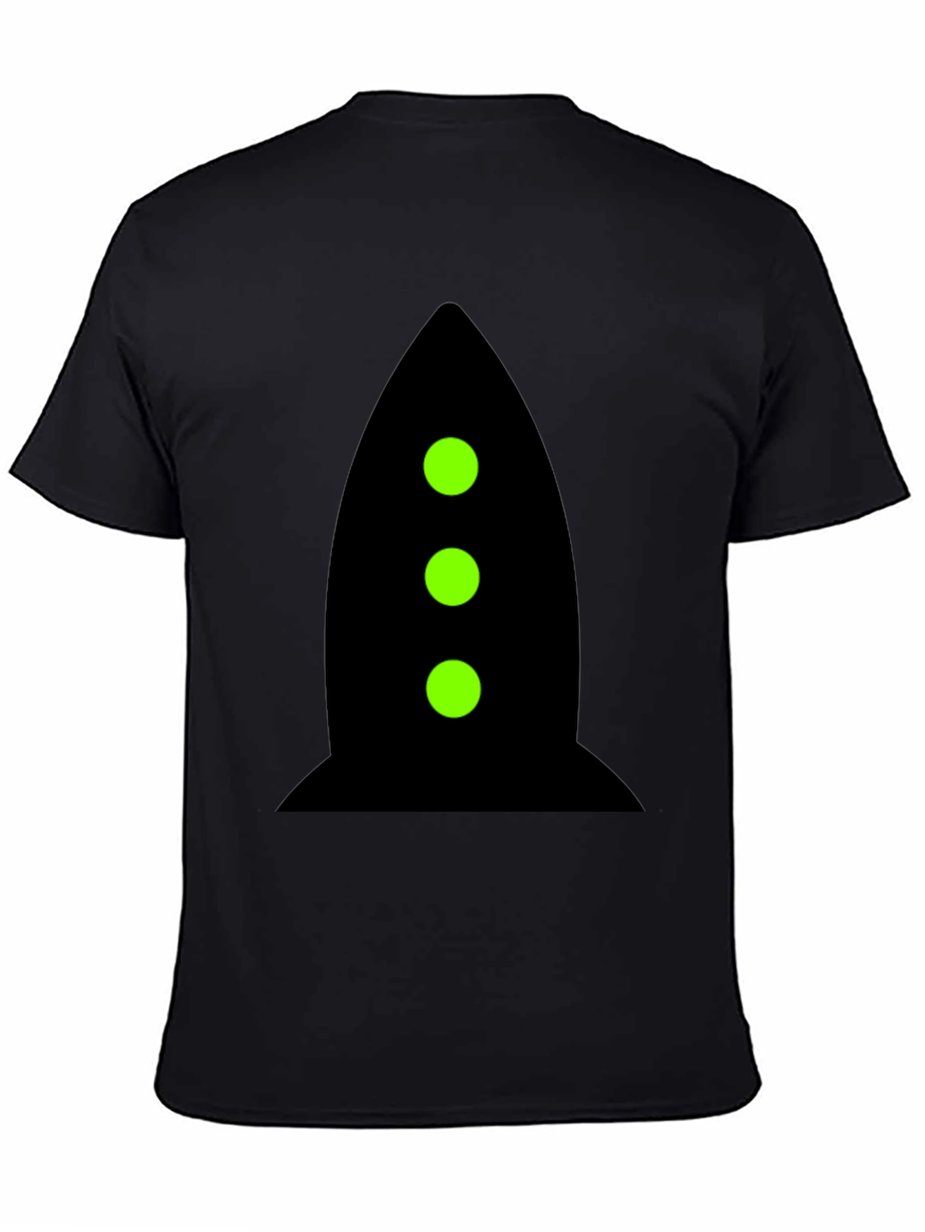 Rocket Graphic Tee - Black Cotton Blend Shirt