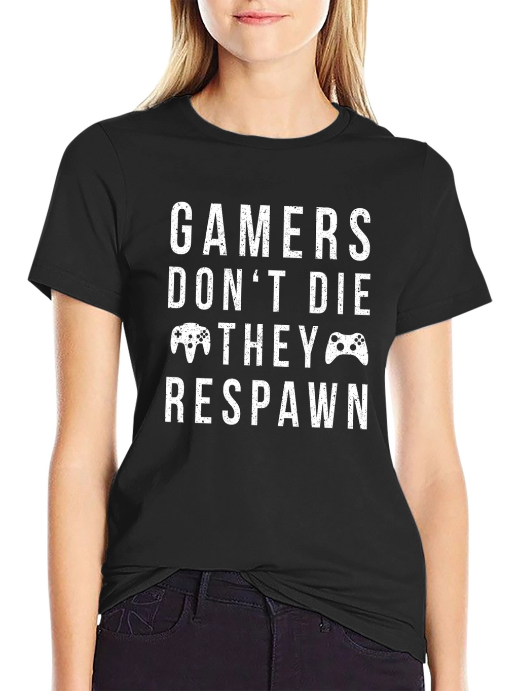 Gamers Dont Die They Respawn Graphic Tee