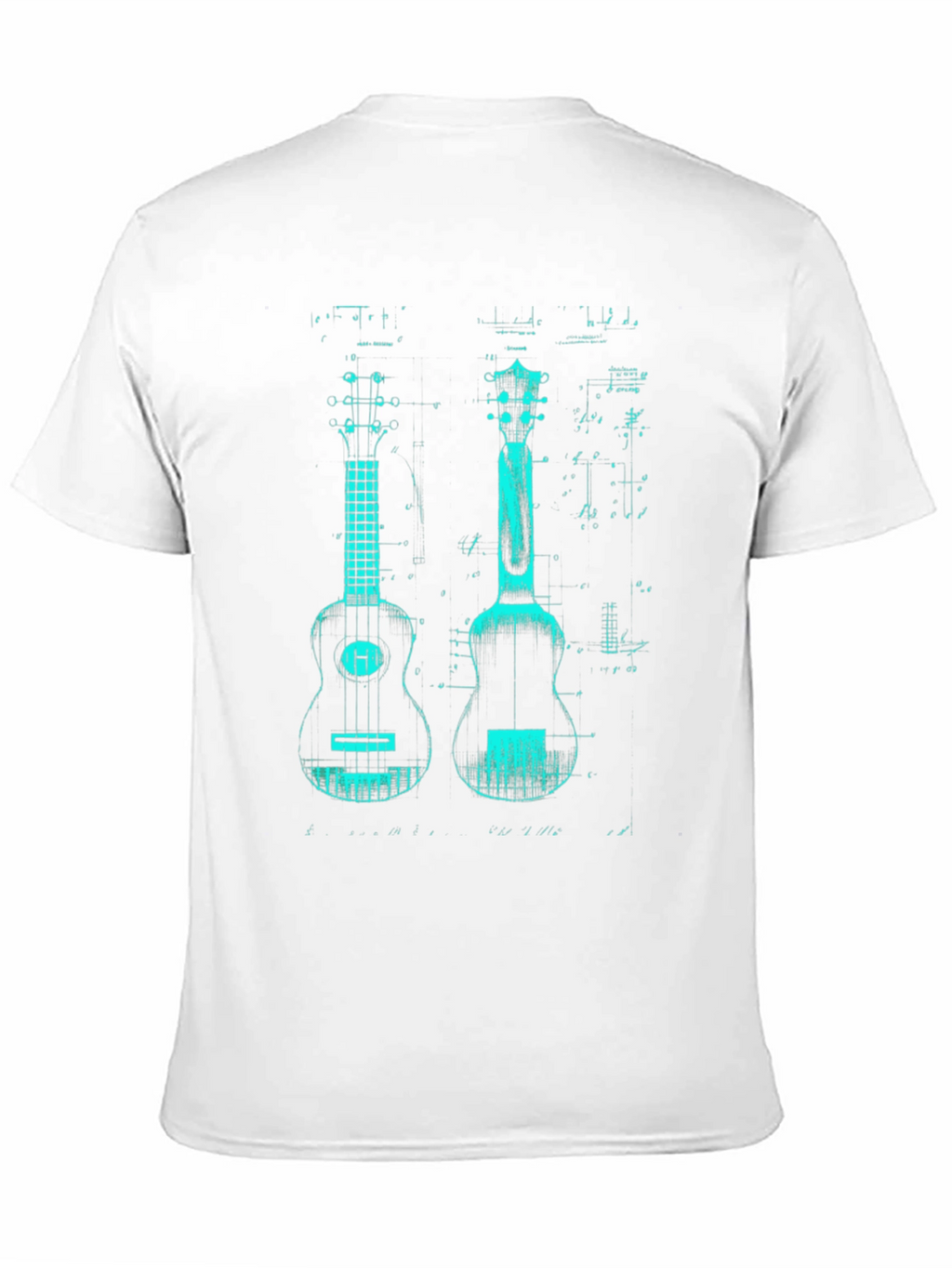 Ukulele Blueprint Graphic T-Shirt