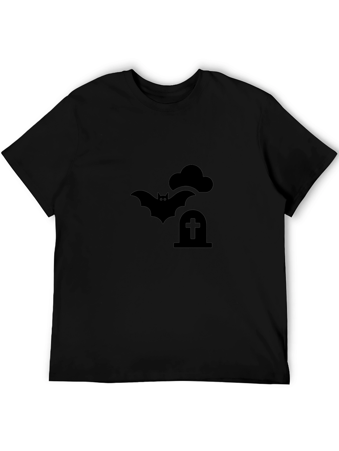 Spooky Bat Tombstone T-Shirt - Halloween Graphic Tee