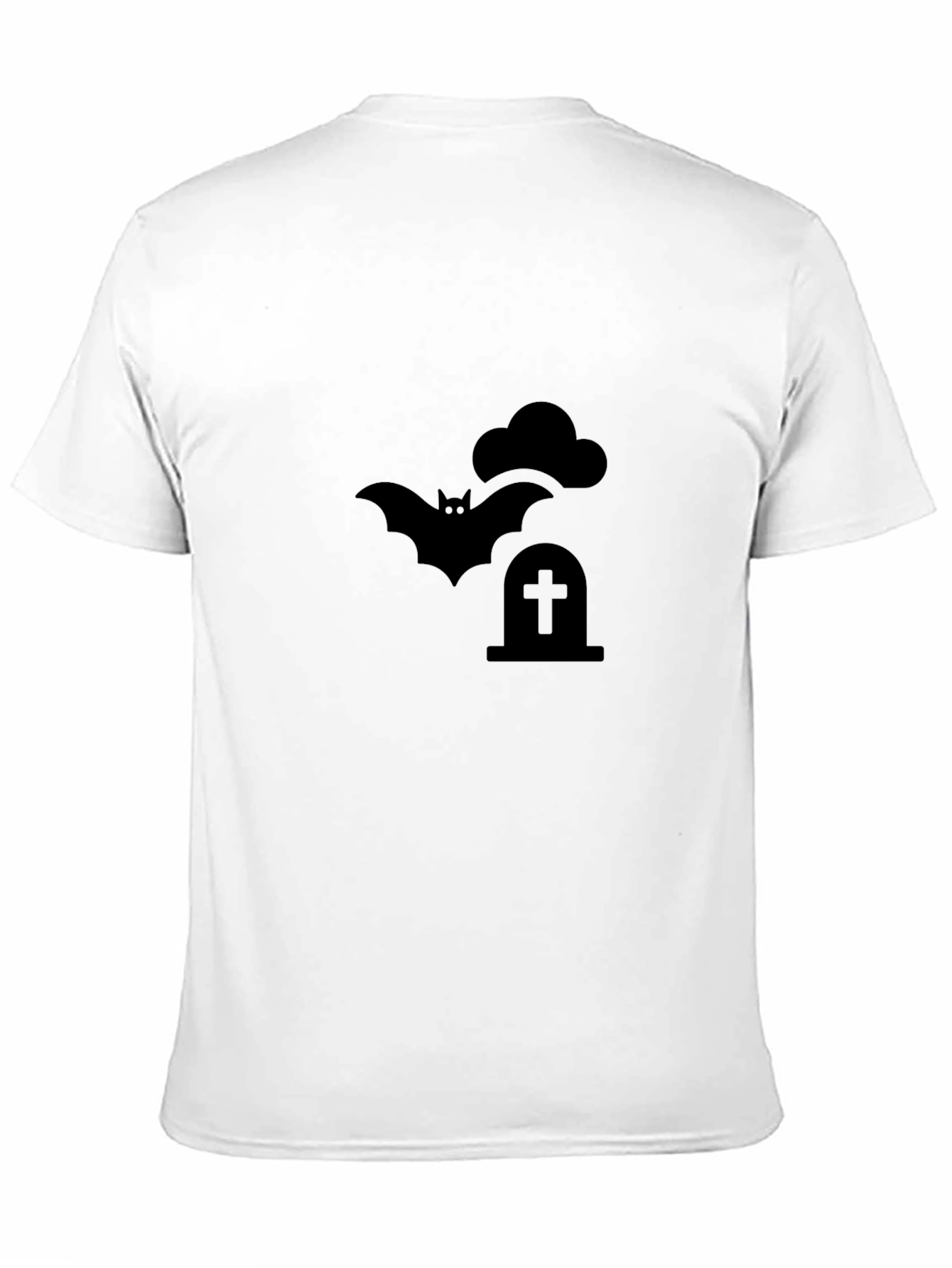 Spooky Bat Tombstone T-Shirt - Halloween Graphic Tee
