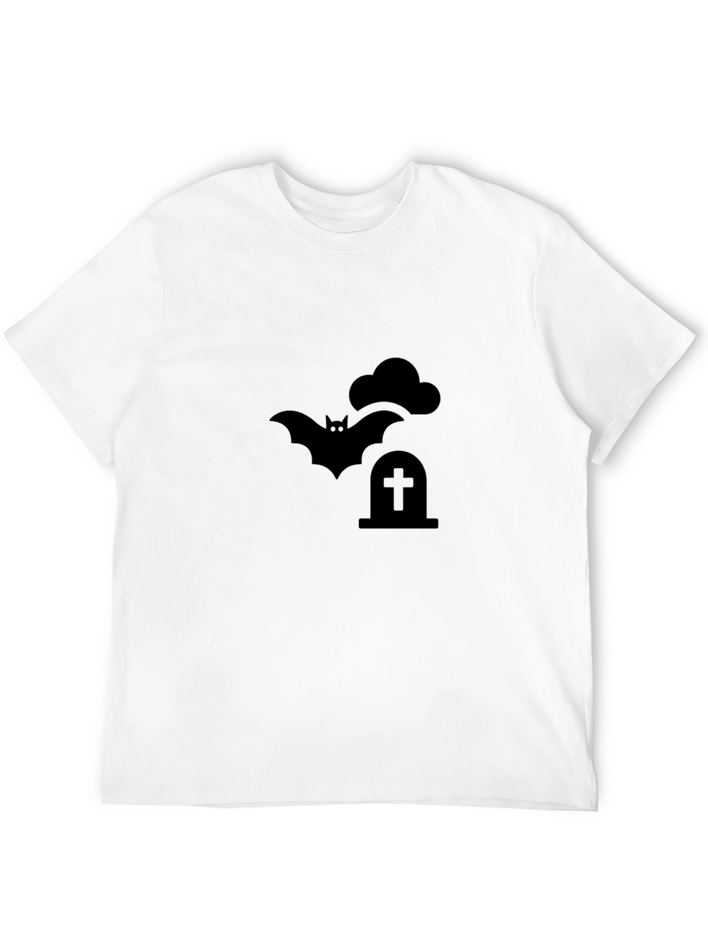 Spooky Bat Tombstone T-Shirt - Halloween Graphic Tee