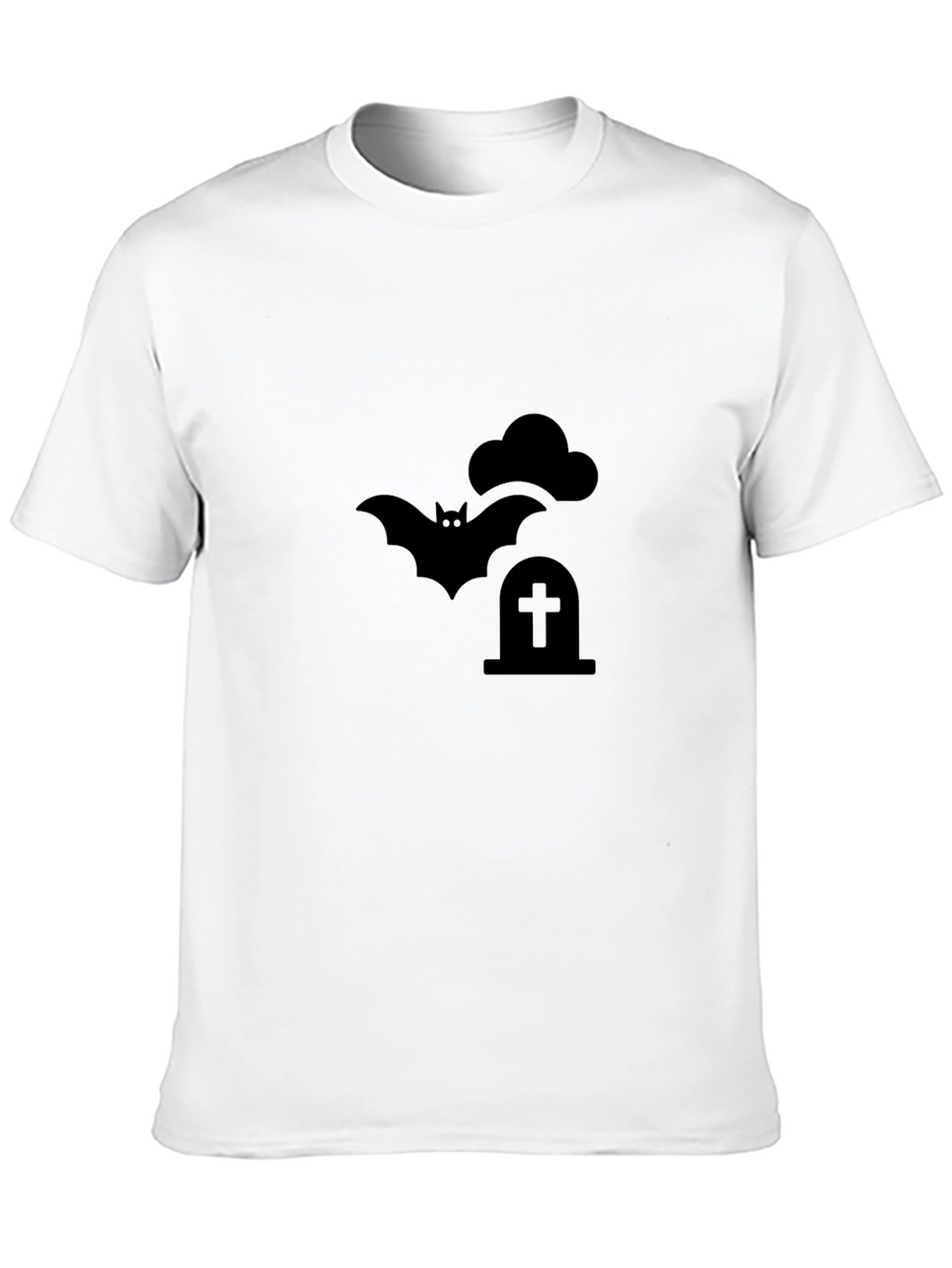 Spooky Bat Tombstone T-Shirt - Halloween Graphic Tee