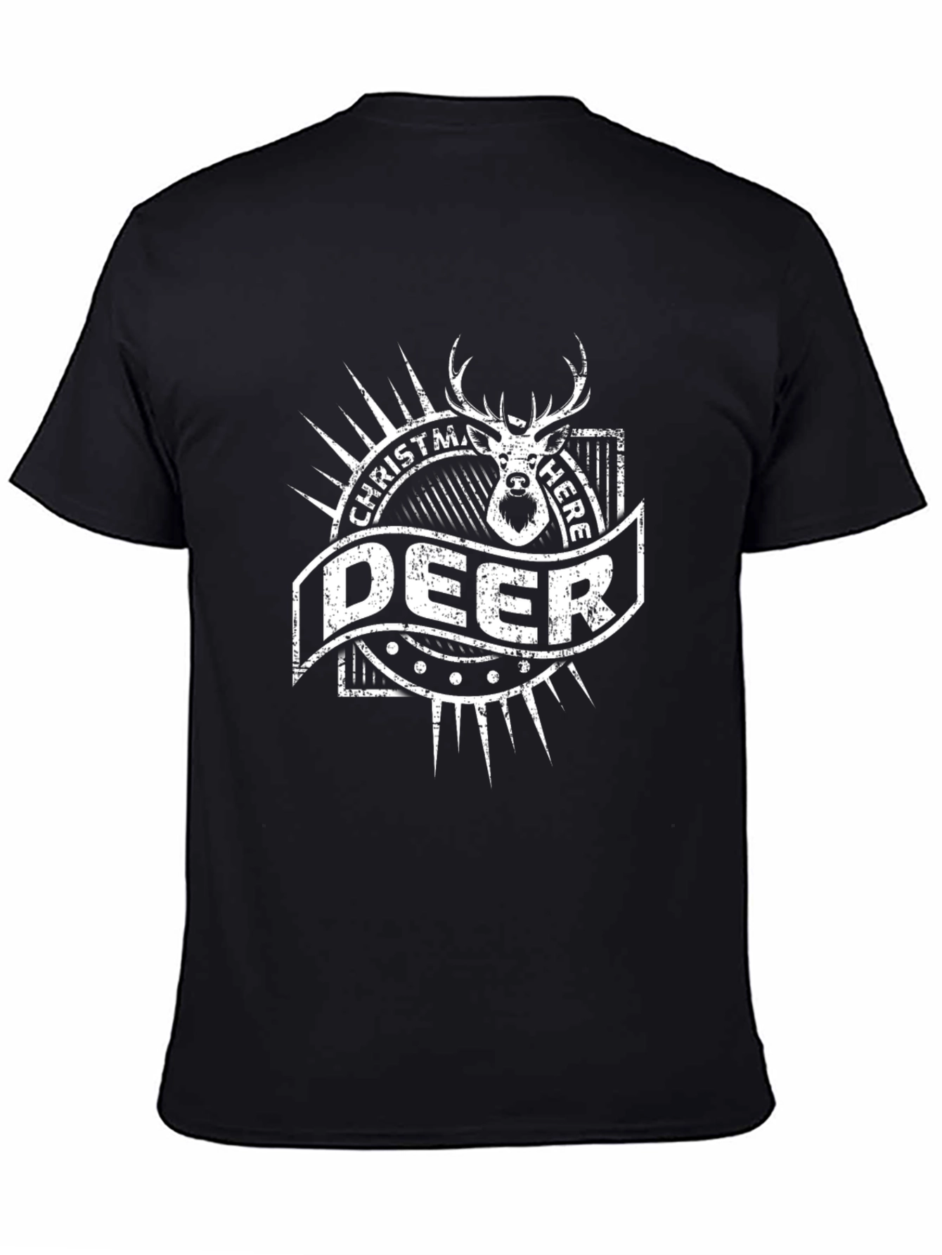 Christmas Deer Here T-Shirt - Holiday Graphic Tee