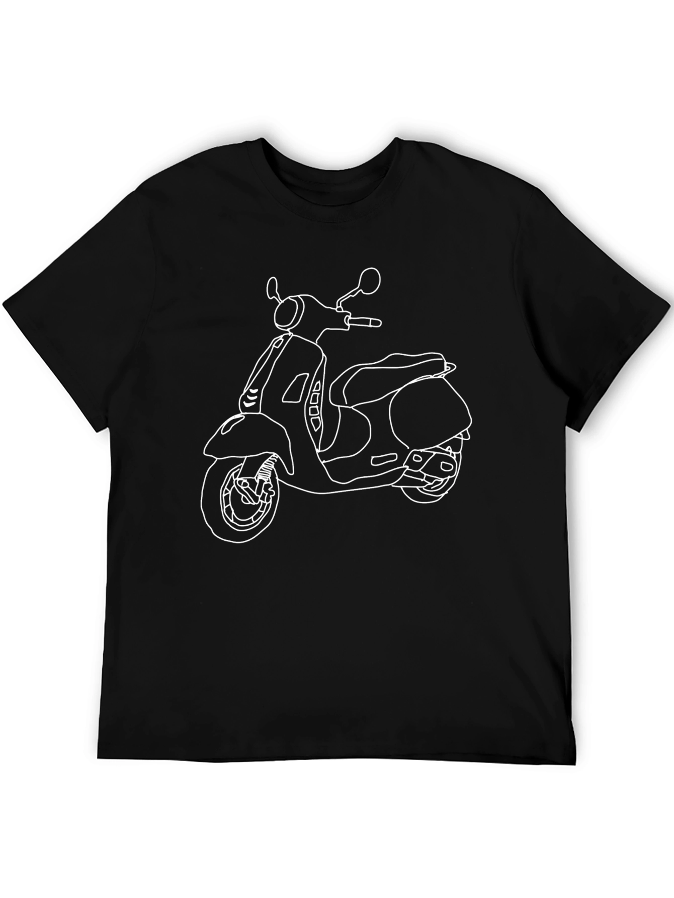 Stylish Black T-Shirt with Vespa Graphic Print