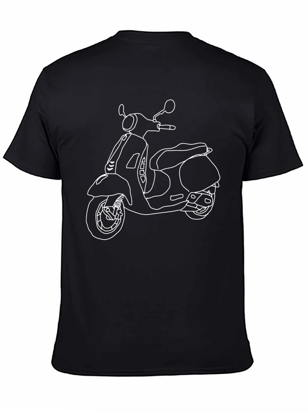 Stylish Black T-Shirt with Vespa Graphic Print