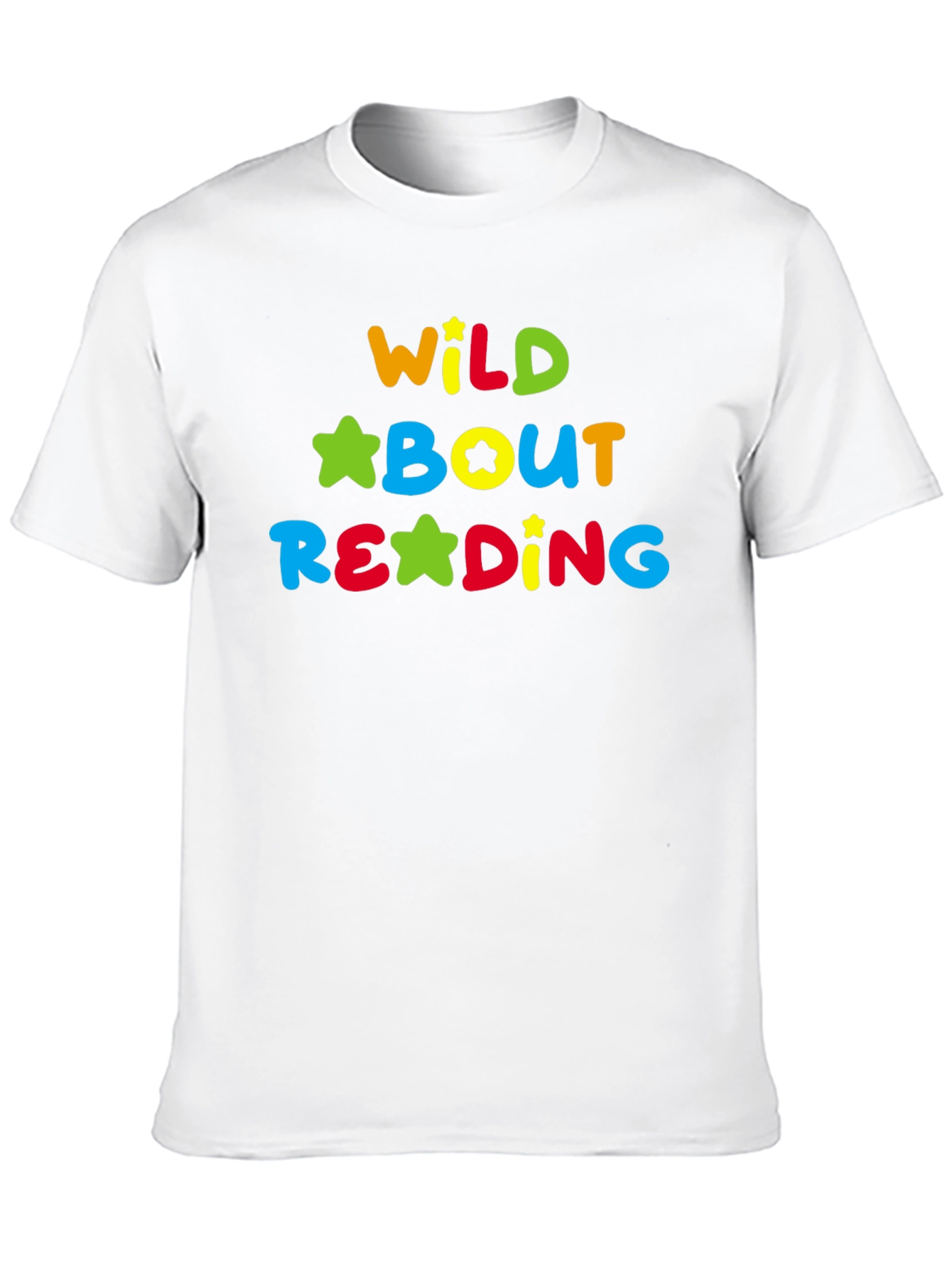 Wild About Reading T-Shirt - Colorful Star Design