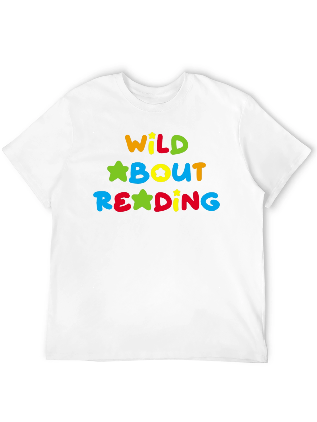Wild About Reading T-Shirt - Colorful Star Design