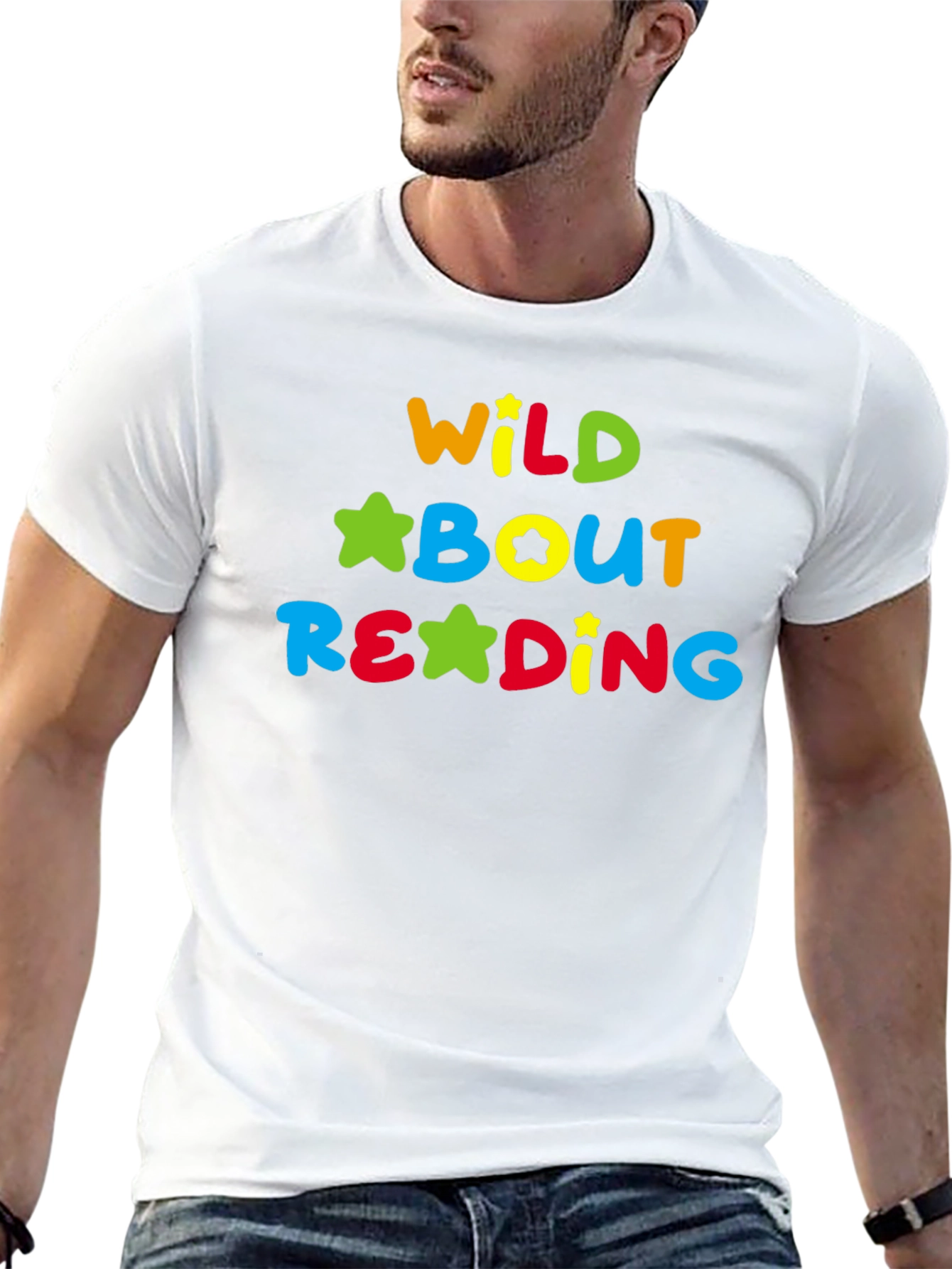 Wild About Reading T-Shirt - Colorful Star Design