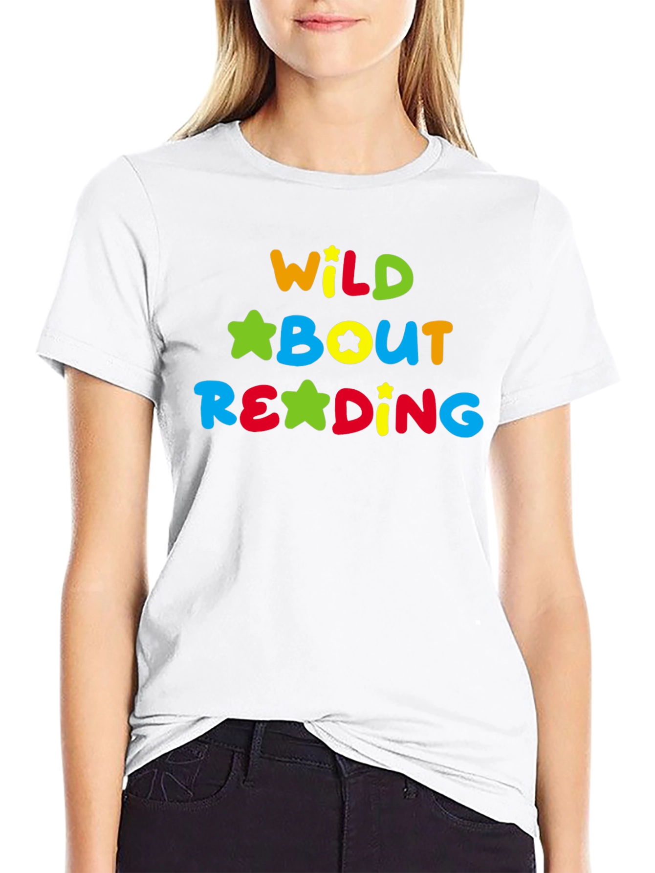 Wild About Reading T-Shirt - Colorful Star Design