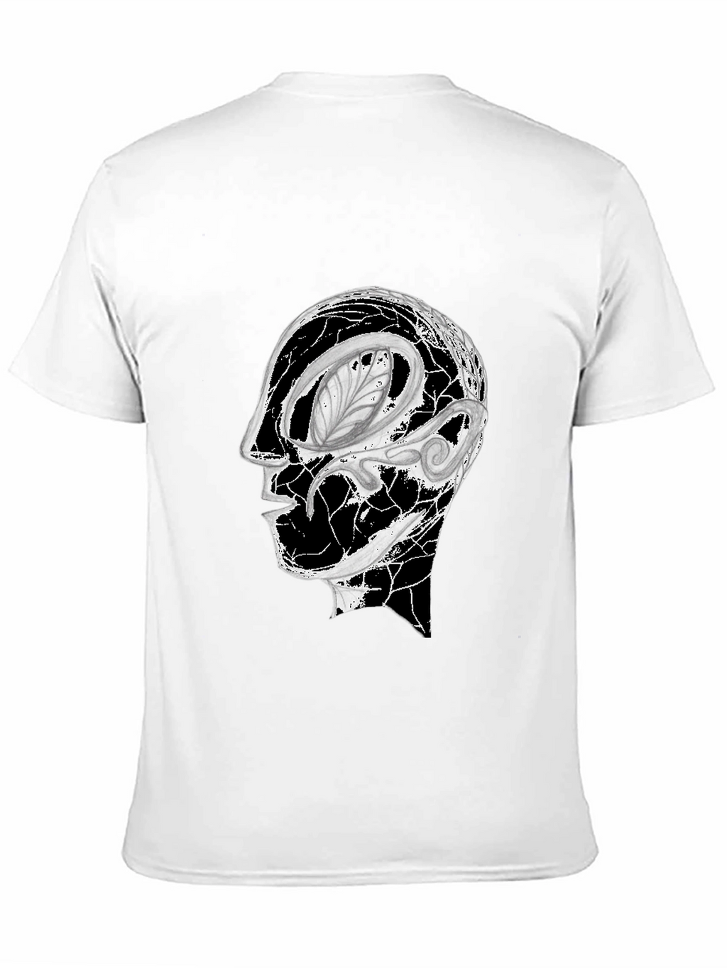 Abstract Head Graphic Black Tee