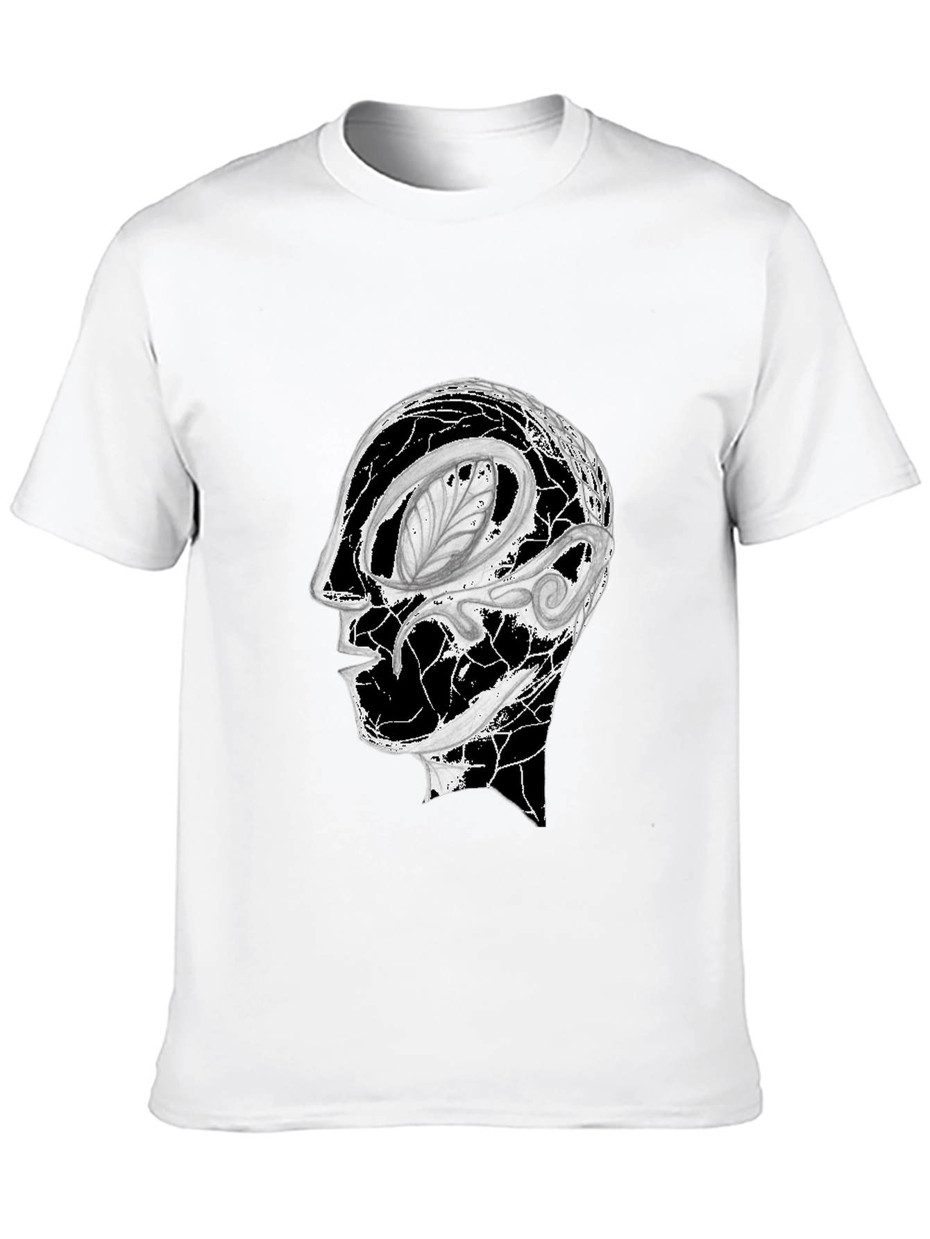 Abstract Head Graphic Black Tee