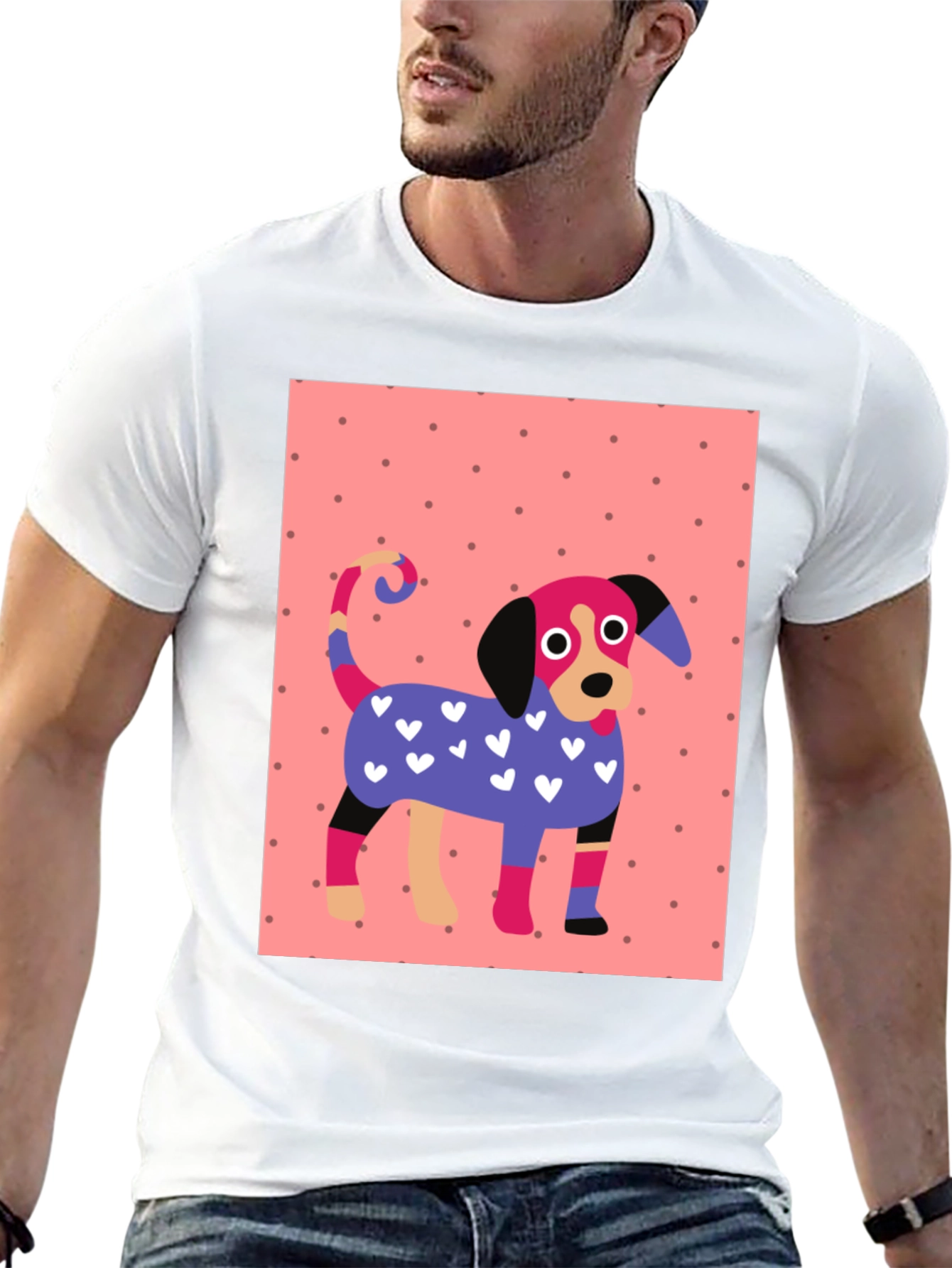 Dog Lover T-Shirt: Colorful Cartoon Dog Tee