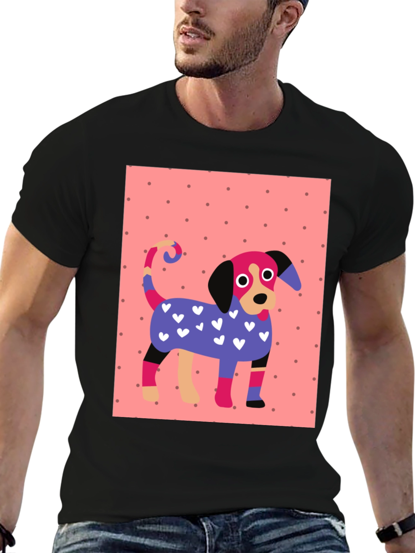 Dog Lover T-Shirt: Colorful Cartoon Dog Tee