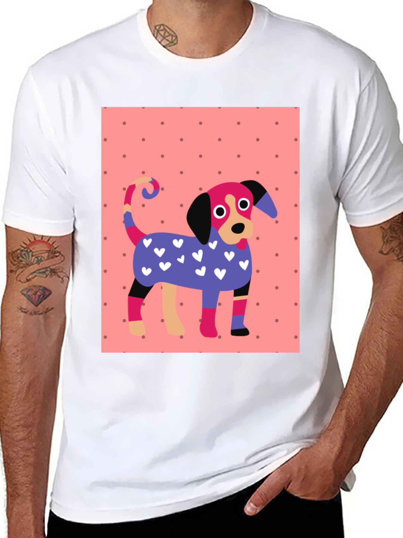 Dog Lover T-Shirt: Colorful Cartoon Dog Tee