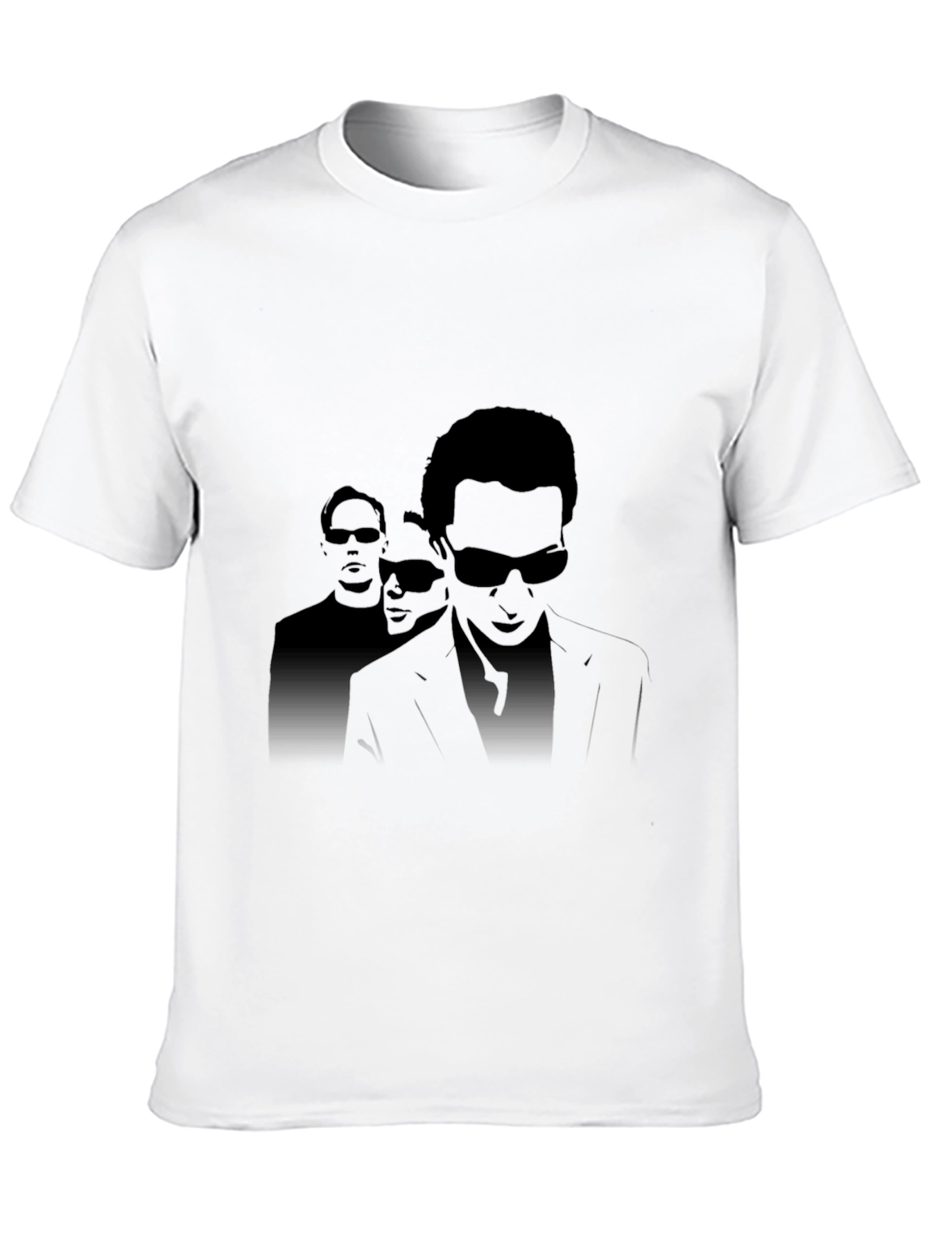 Mens Black Graphic Tee - Sunglasses Silhouette