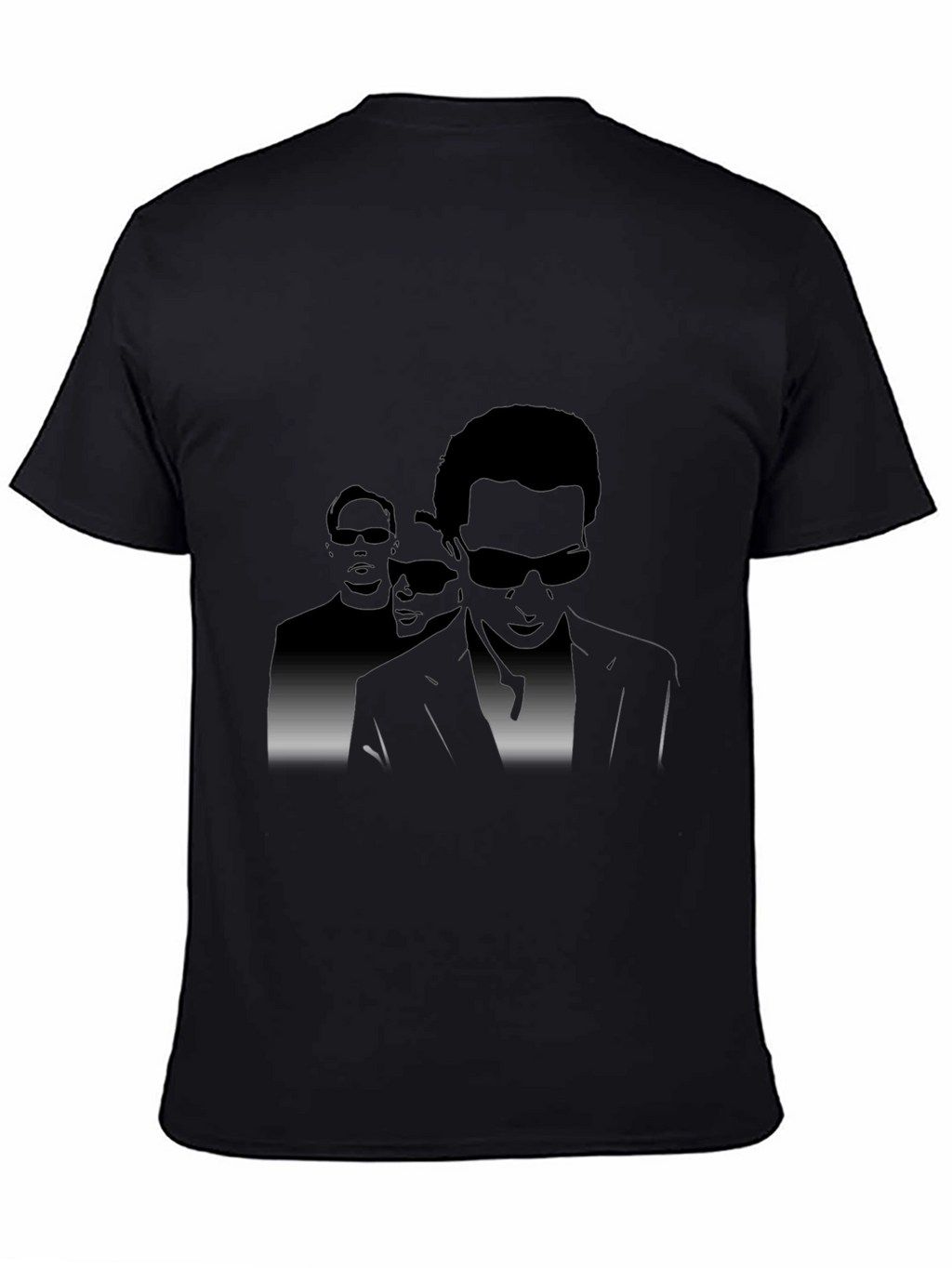 Mens Black Graphic Tee - Sunglasses Silhouette