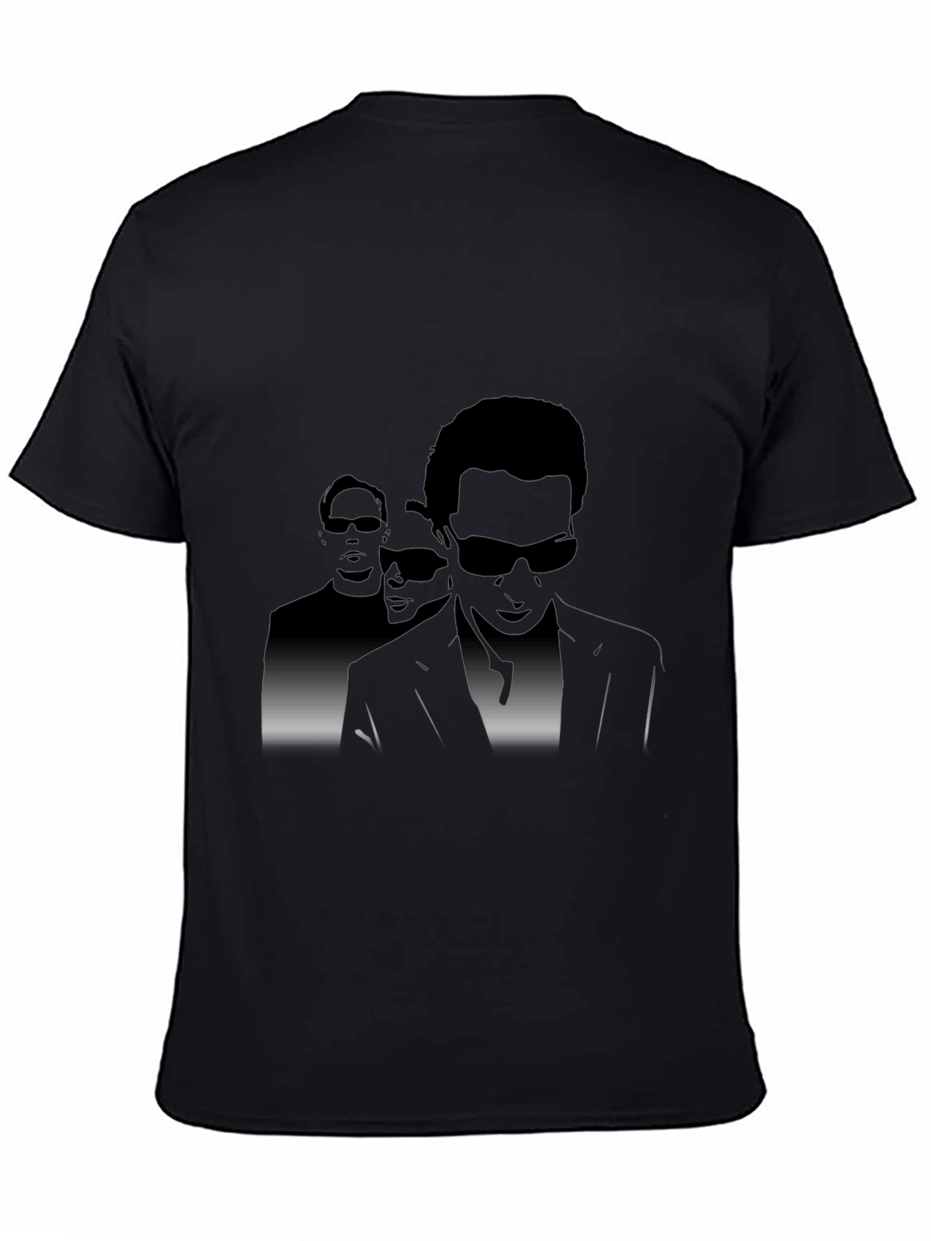 Mens Black Graphic Tee - Sunglasses Silhouette
