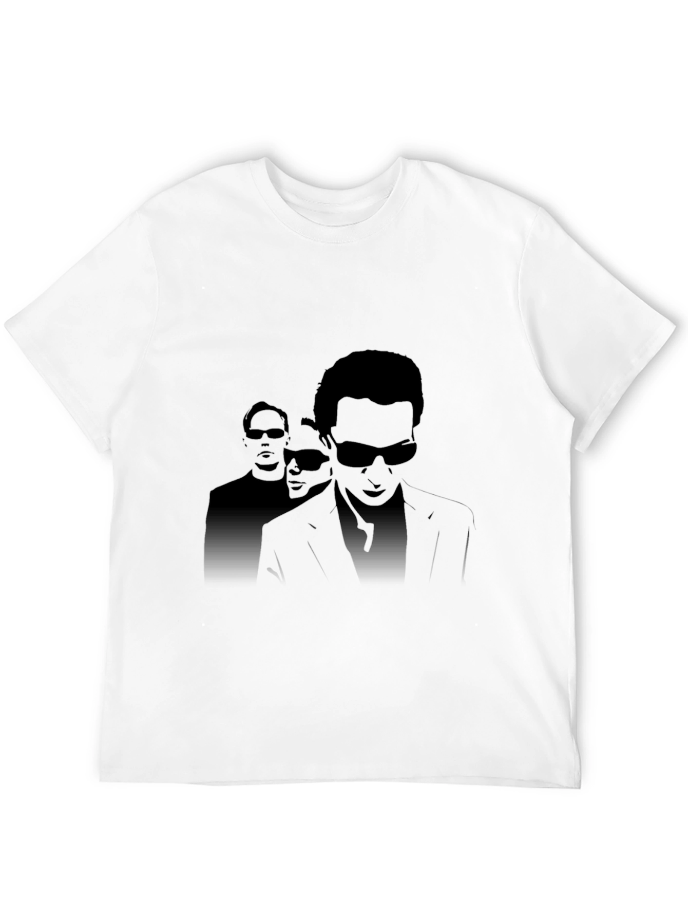 Mens Black Graphic Tee - Sunglasses Silhouette