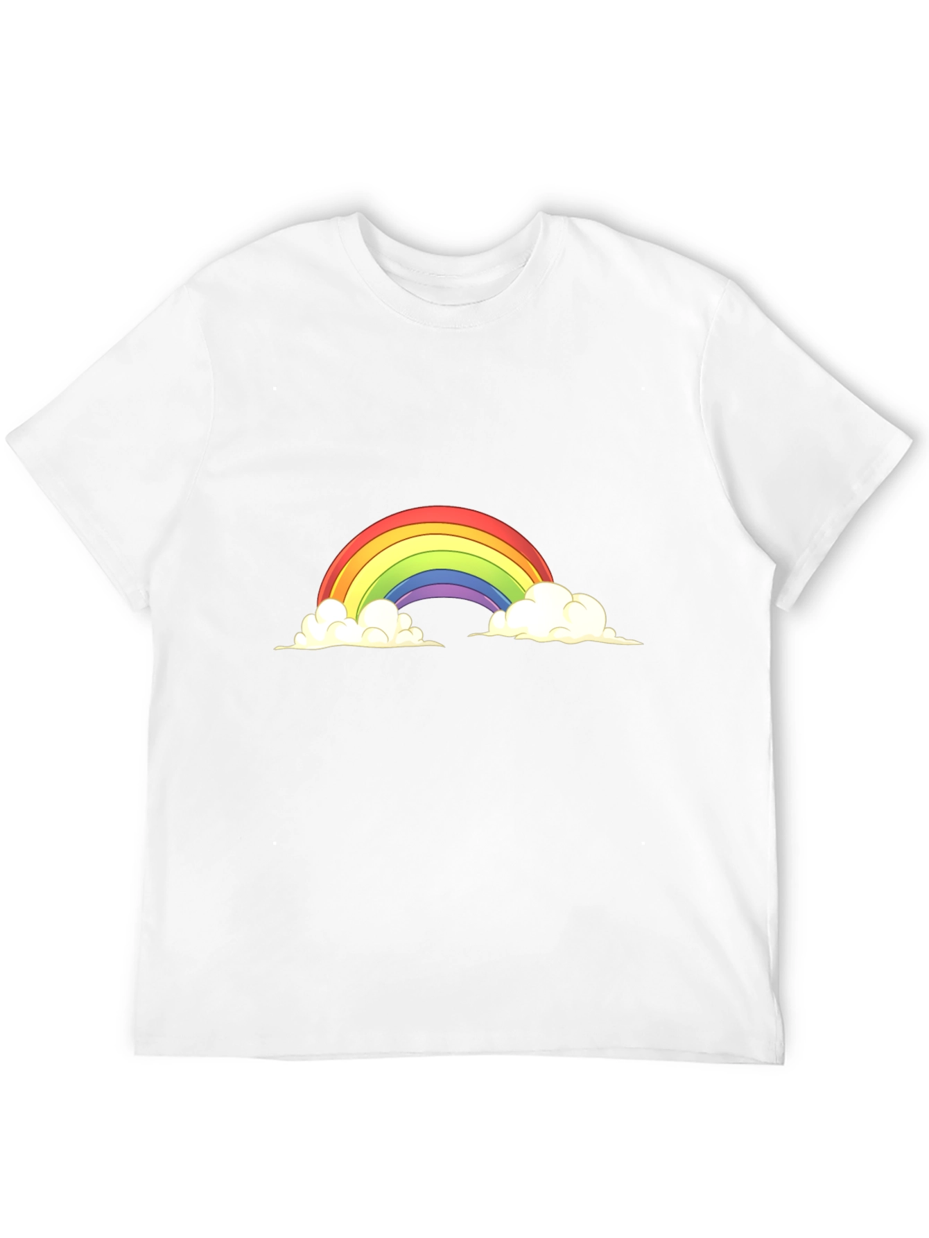 Rainbow Cloud Graphic Tee - Black Cotton Blend