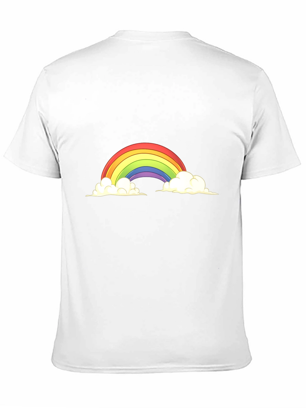 Rainbow Cloud Graphic Tee - Black Cotton Blend