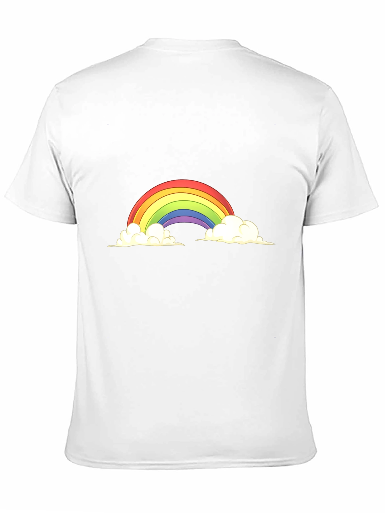 Rainbow Cloud Graphic Tee - Black Cotton Blend