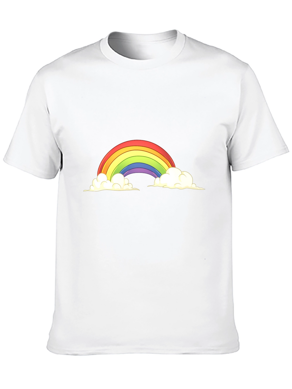 Rainbow Cloud Graphic Tee - Black Cotton Blend