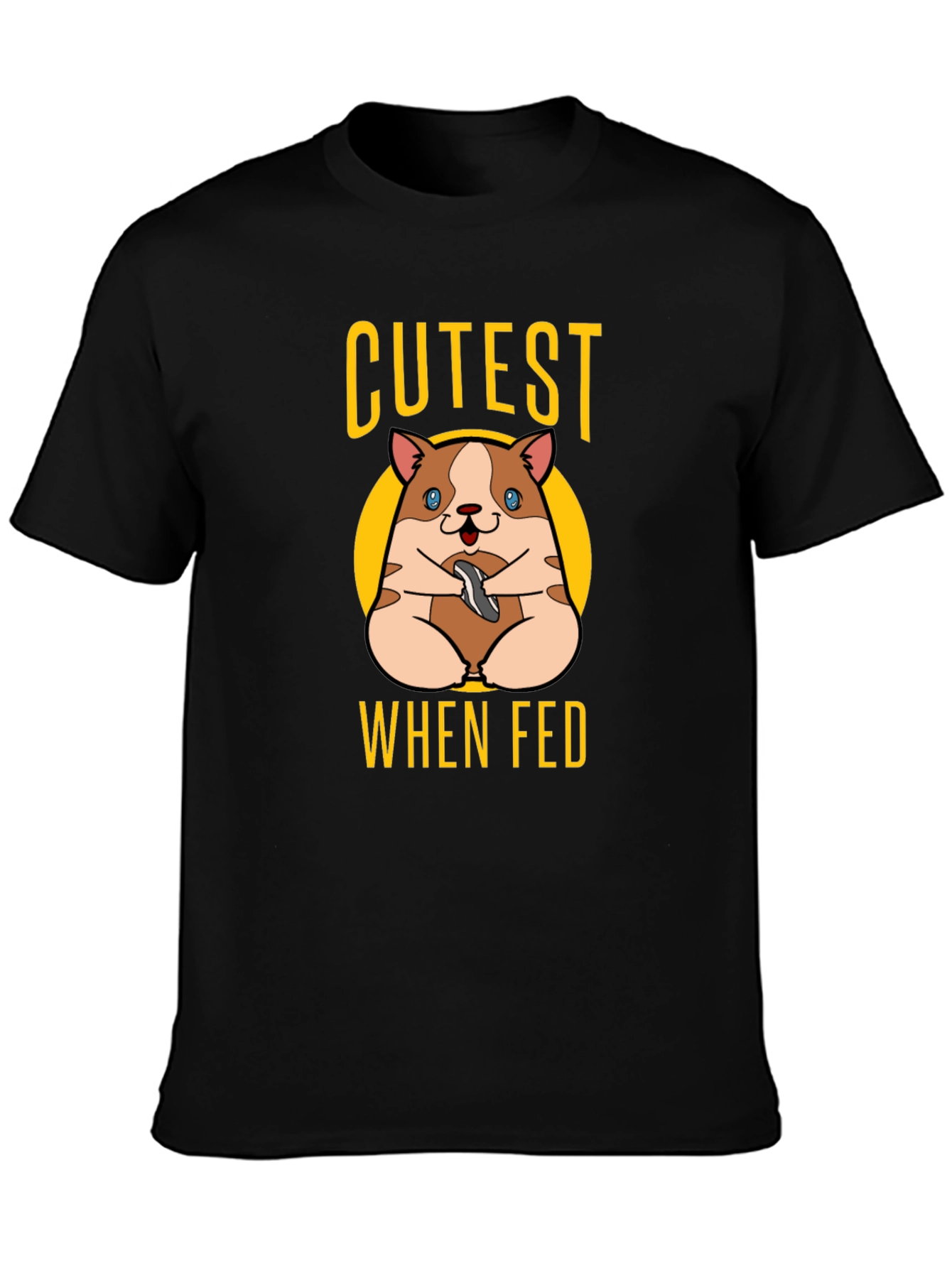 Cutest When Fed Hamster Graphic T-Shirt