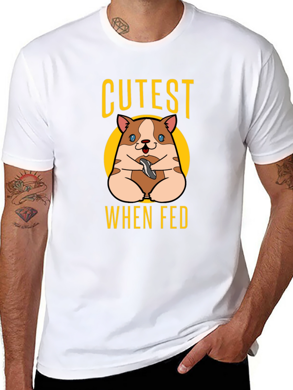 Cutest When Fed Hamster Graphic T-Shirt