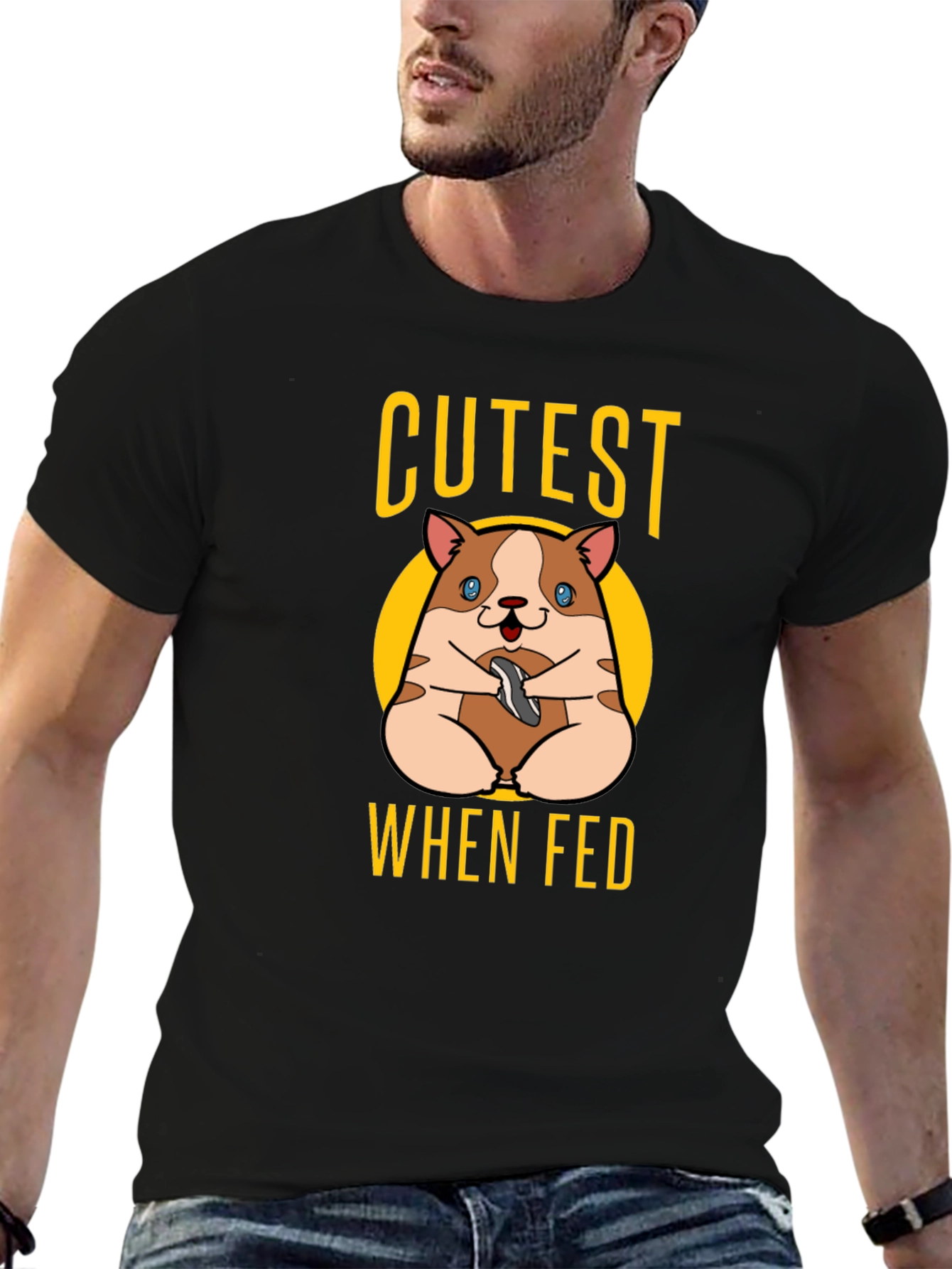 Cutest When Fed Hamster Graphic T-Shirt