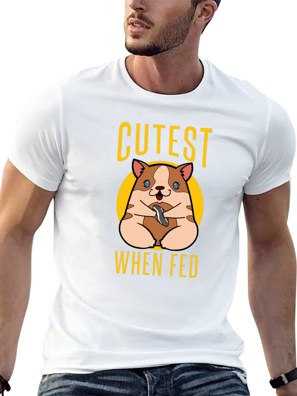 Cutest When Fed Hamster Graphic T-Shirt