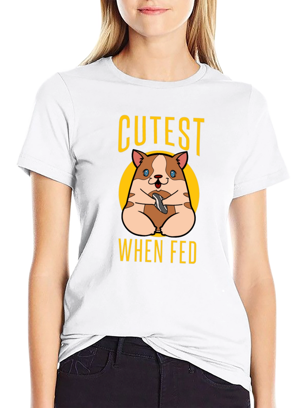 Cutest When Fed Hamster Graphic T-Shirt