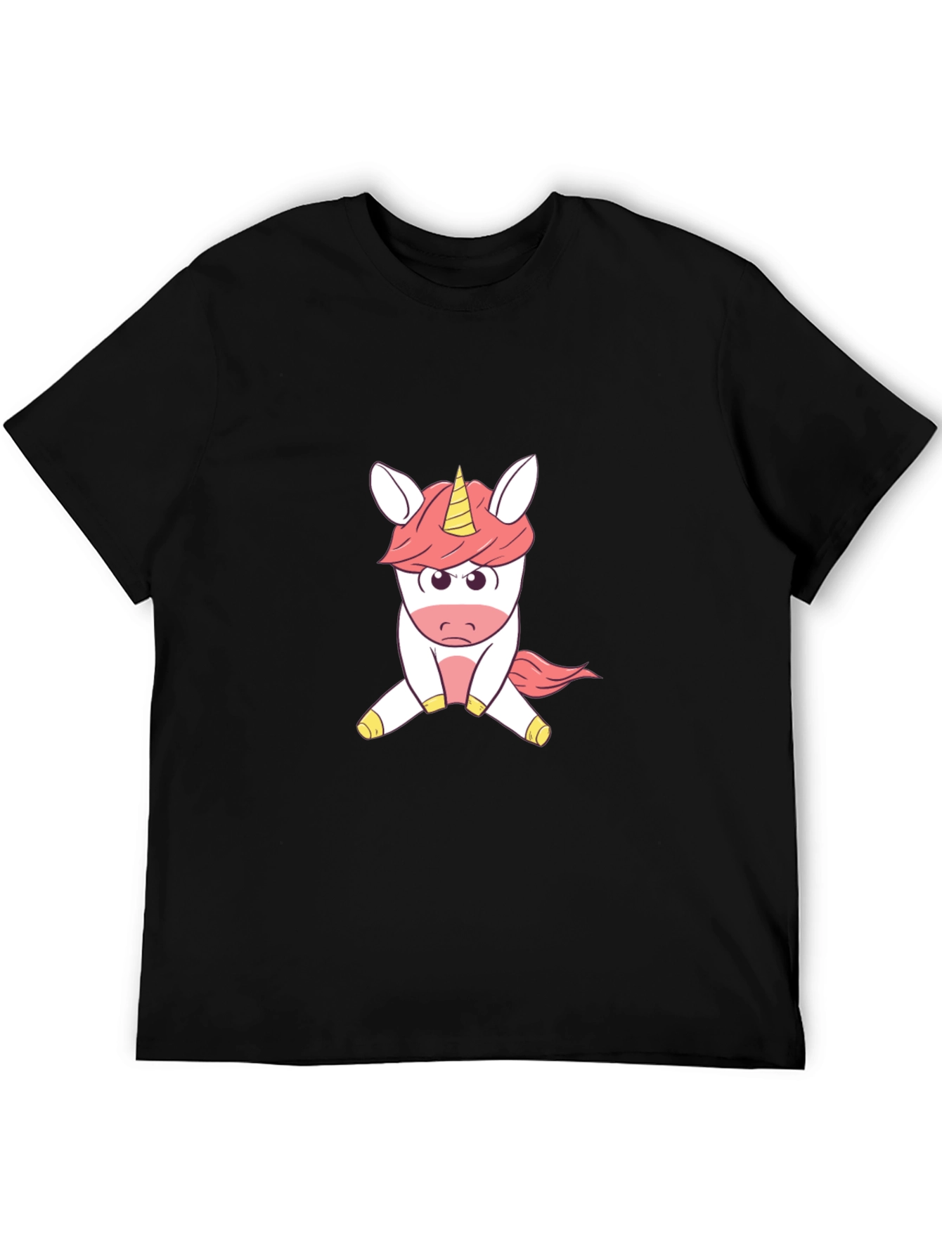 Unicorn Graphic Tee - Soft Black Cotton