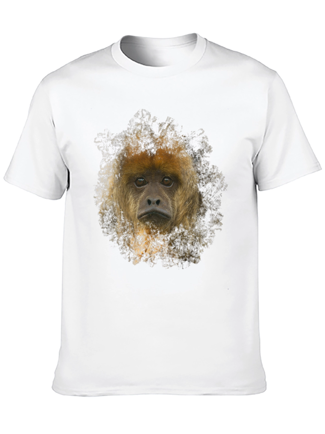 Monkey Face Graphic Black T-Shirt