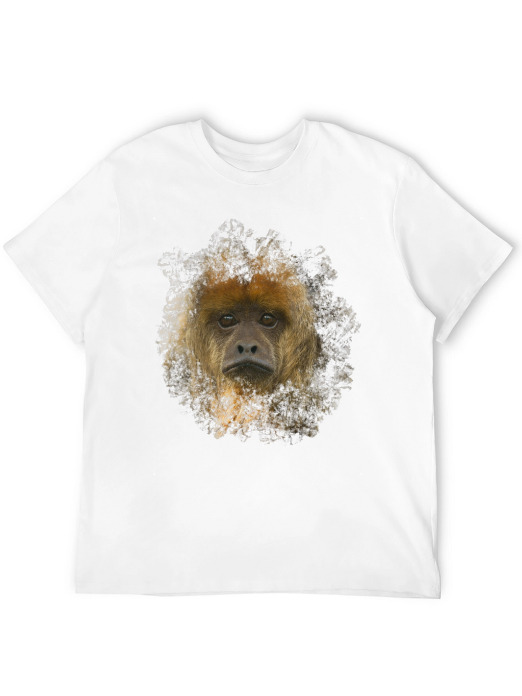 Monkey Face Graphic Black T-Shirt