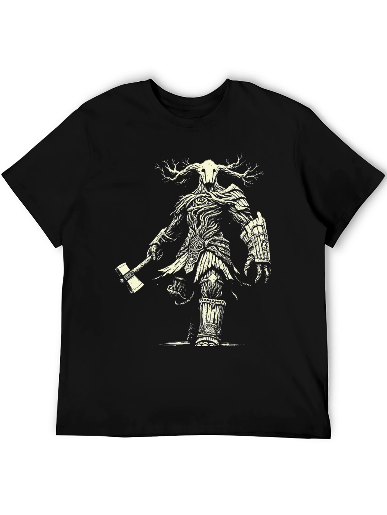 Mystic Forest Warrior Graphic Tee - Black