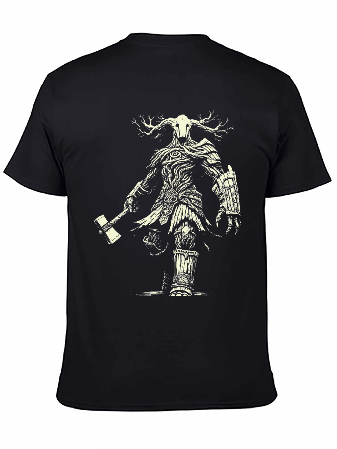 Mystic Forest Warrior Graphic Tee - Black