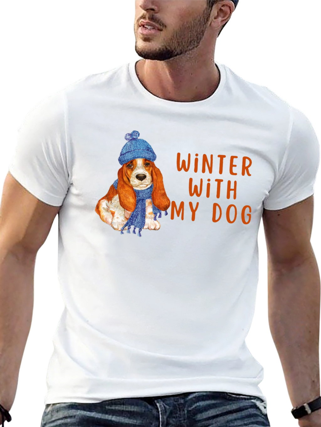 Winter With My Dog T-Shirt Cute Puppy Tee