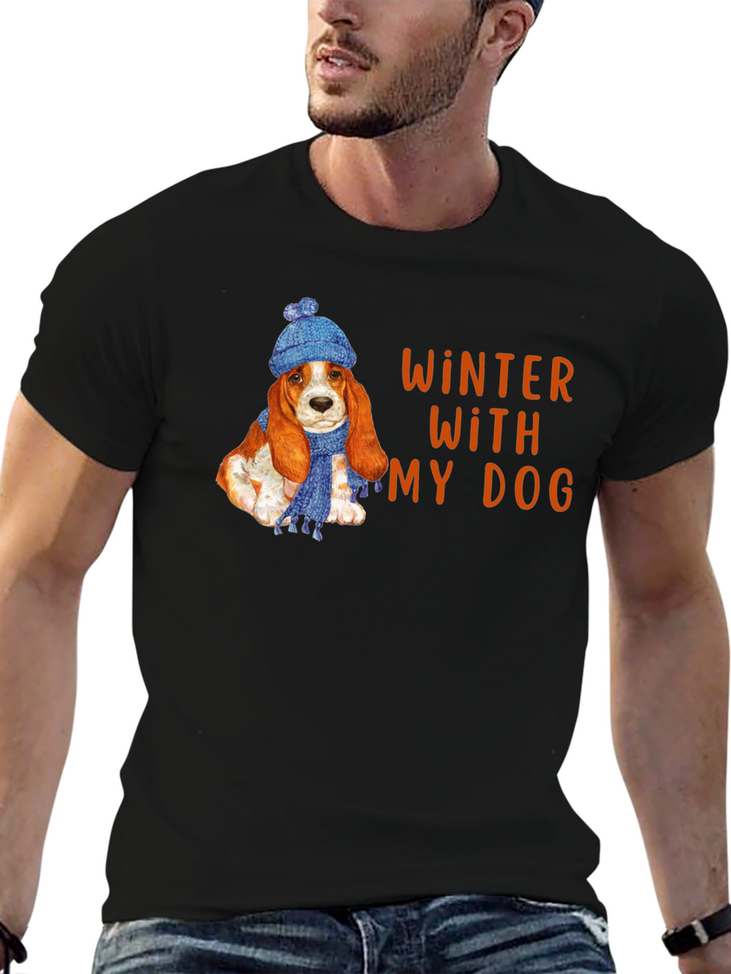 Winter With My Dog T-Shirt Cute Puppy Tee